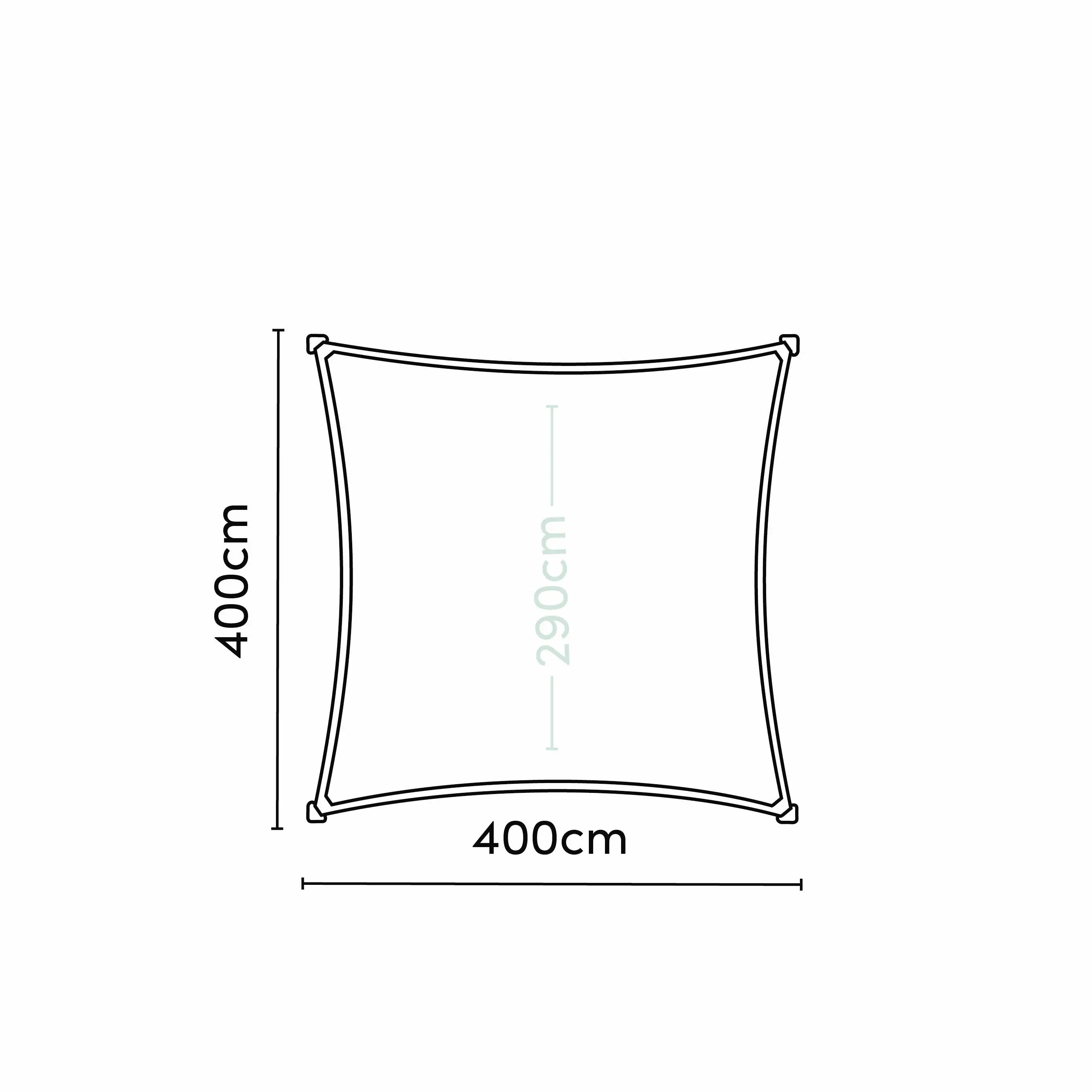 Platinum Sonnensegel Dreamsail 4 x 4 m weiß