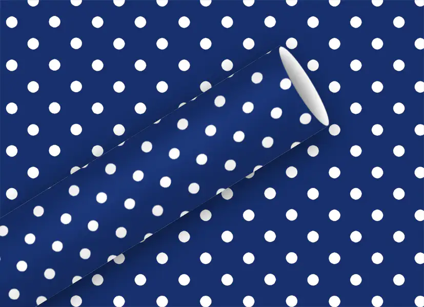 Braun & Company Geschenkpapier Kollektion Punkte blau 2 m x 70 cm