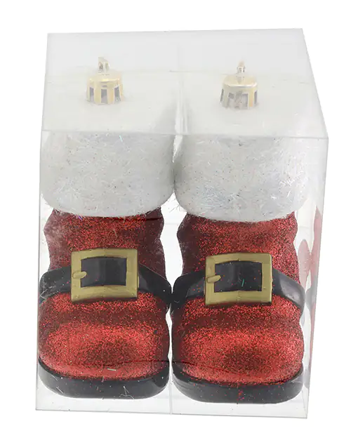 Weihnachtsanhänger Stiefel 9 cm , 2 Stück