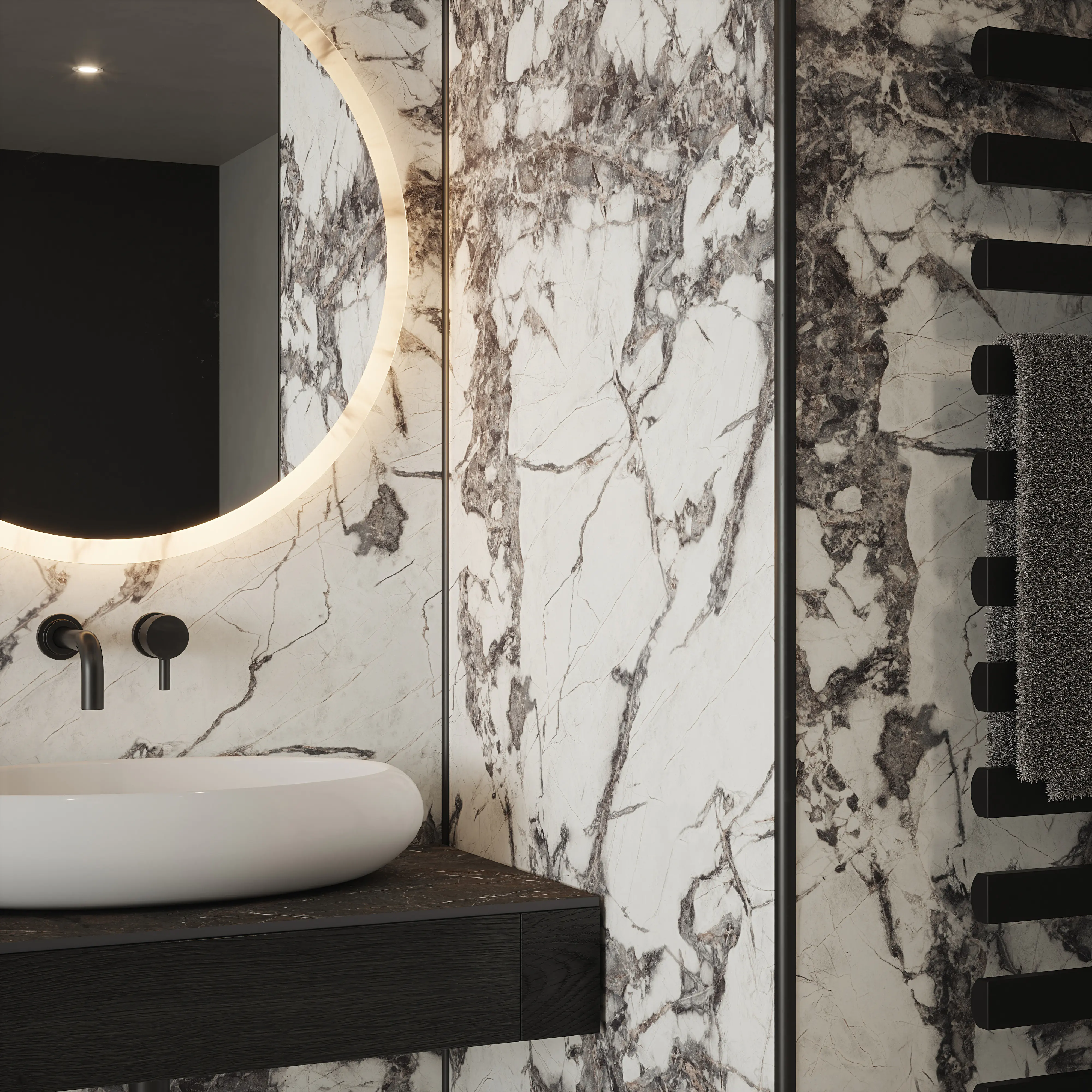 Wetwall Alloy Wandpaneel  Calacatta Fantasia 90 x 244 cm