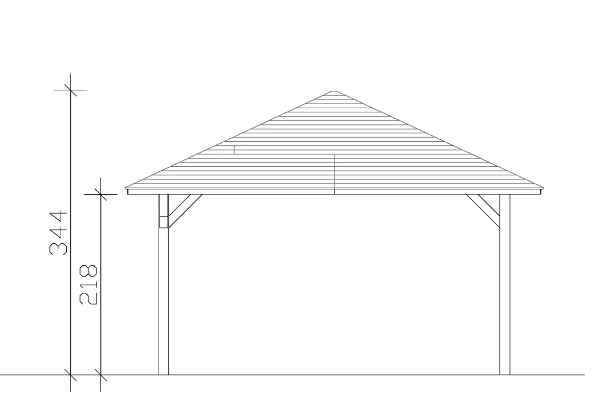 SKAN HOLZ Pavillon Cannes 3 Leimholz, natur SKAN HOLZ Pavillon Cannes 3 Leimholz, natur