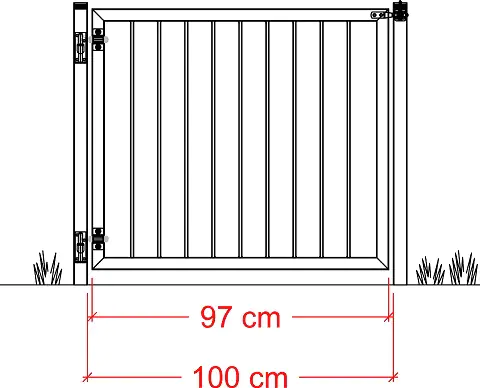 Plus Einzeltor Basic Stahl 100 × 85 cm schwarz