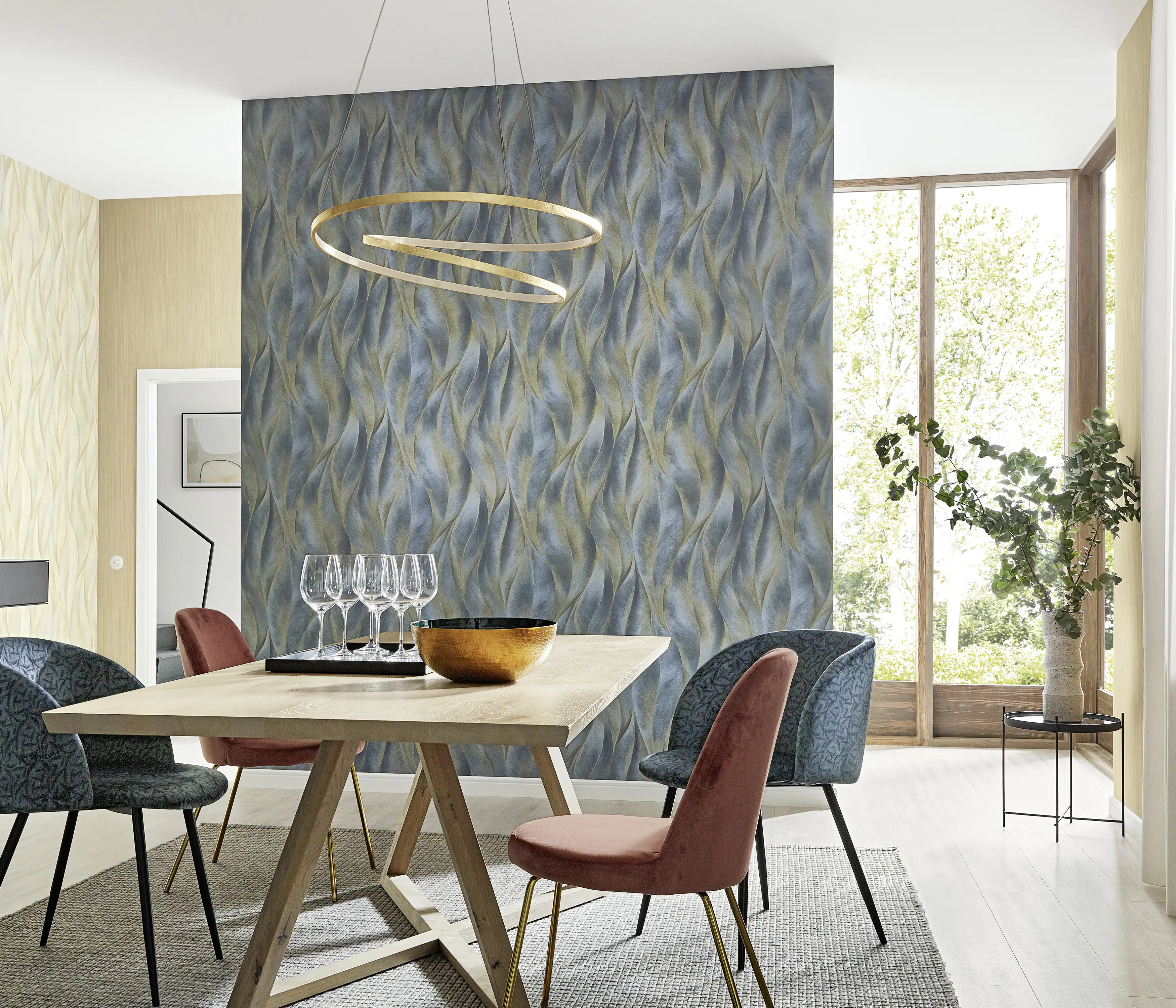 4002790210382_2 Guido Maria Kretschmer Vliestapete 10148-44 Fashion For Walls floral blau 10,05 x 0,53 m