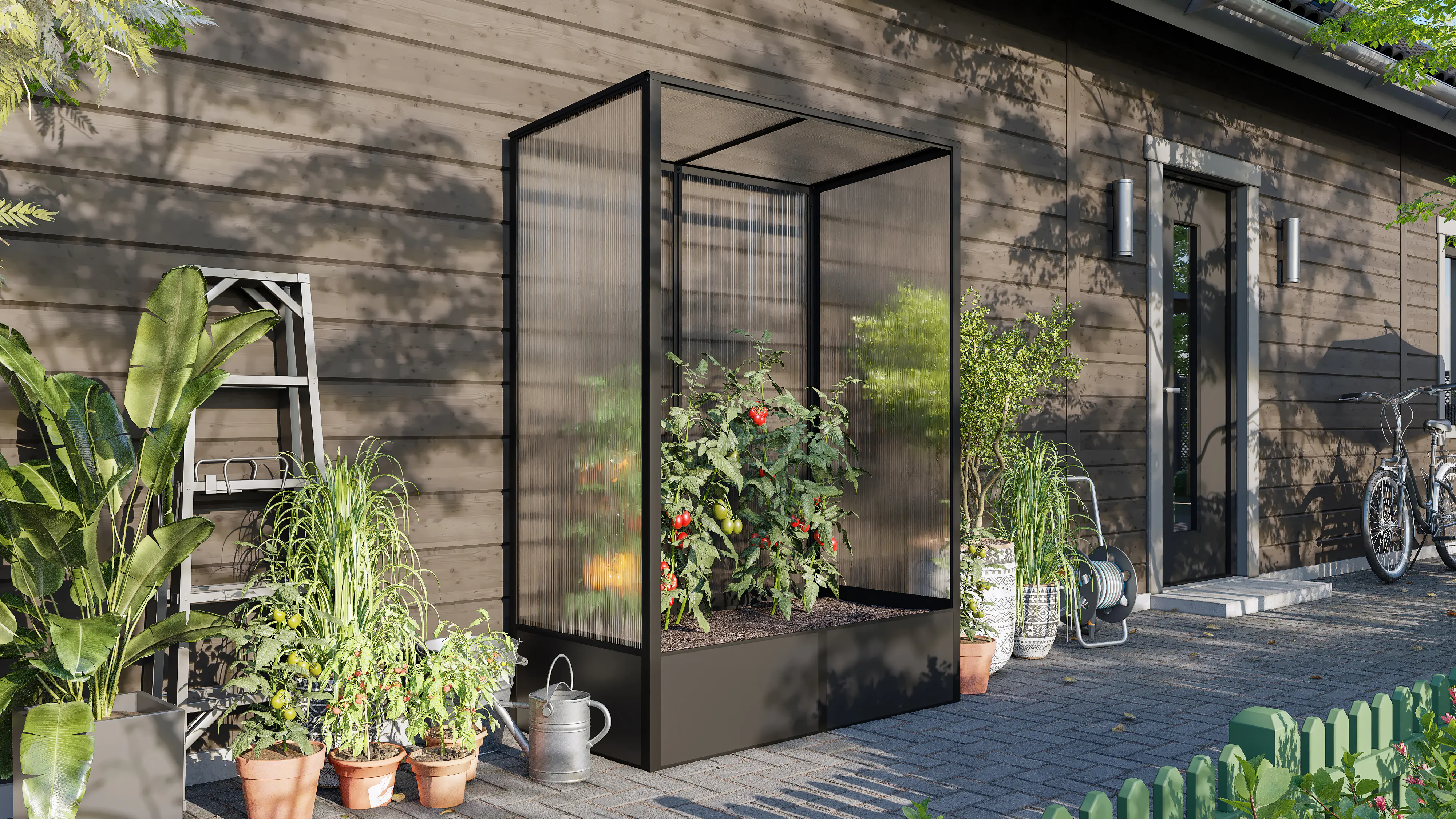 Vitavia Tomatenhaus Napoli 900 HKP 4 mm schwarz 131 x 68 cm