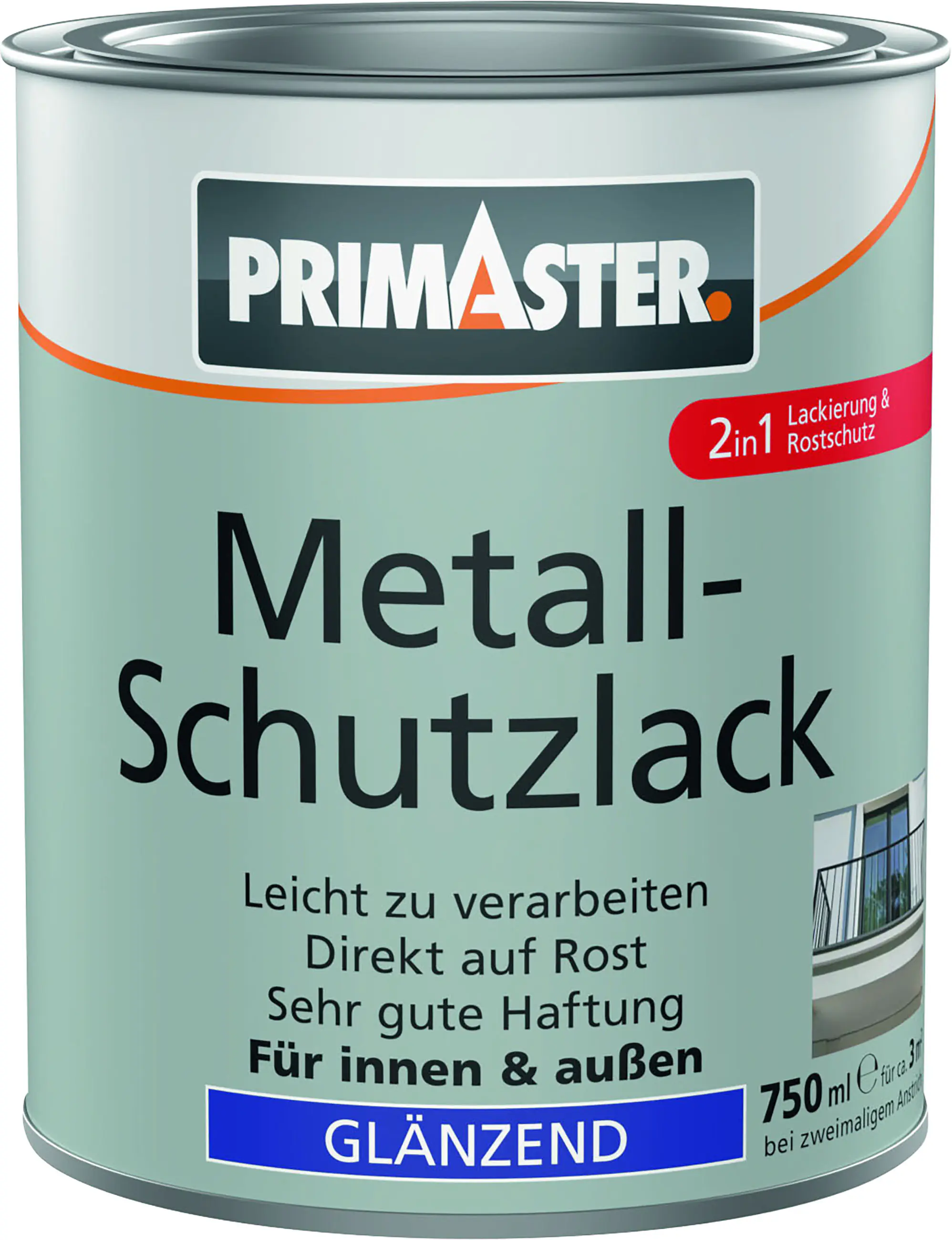 Primaster Metall-Schutzlack mossgrün hochglänzend 750 ml