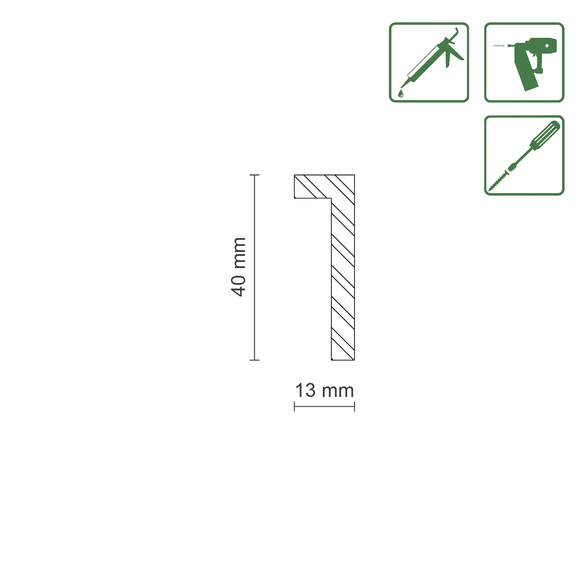 FN Neuhofer Falzleiste 95 cm 40 x 13 mm Buche