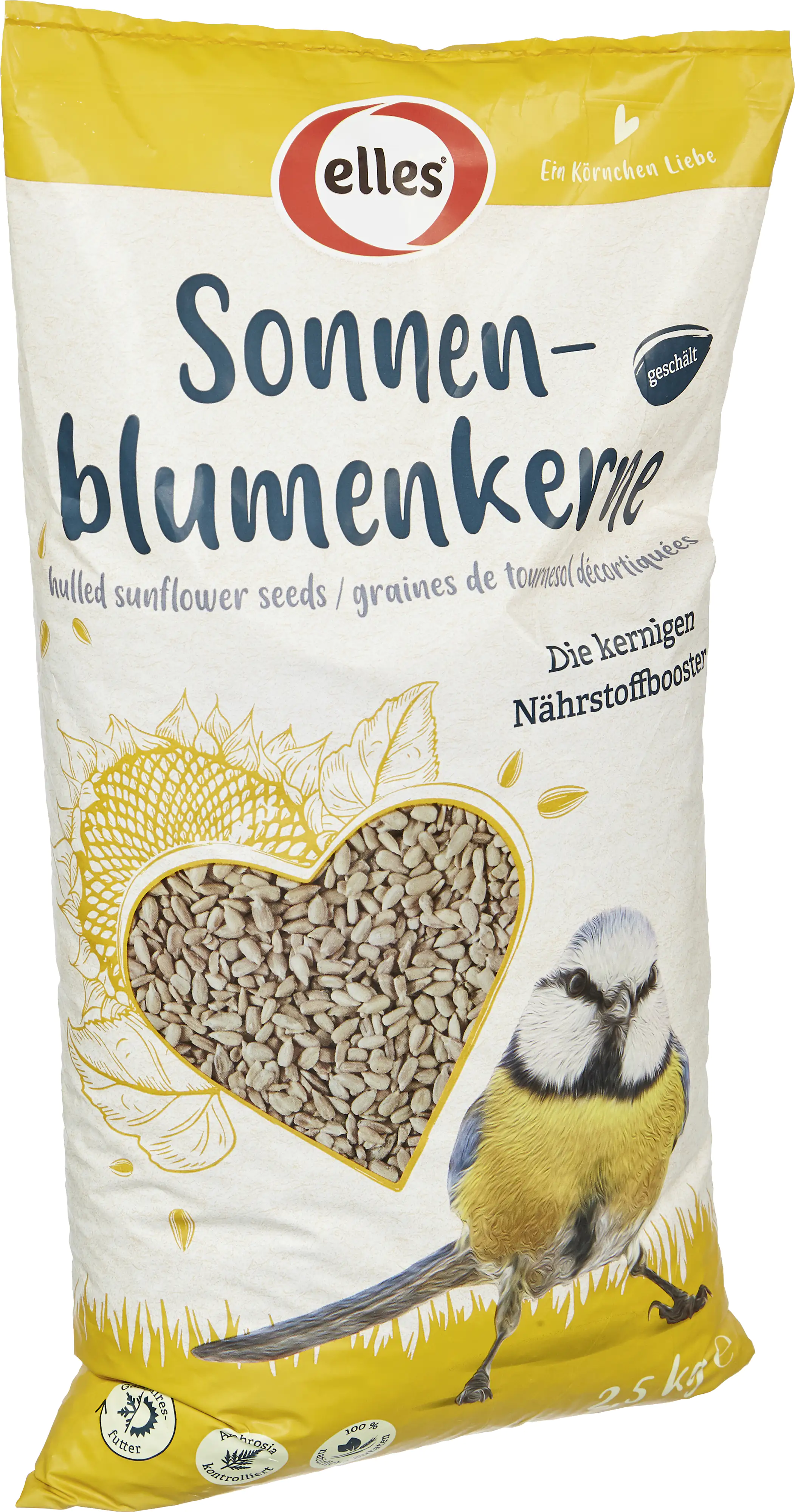 Elles Wildvogelfutter Sonnenblumenkerne geschält 2,5 kg Elles Wildvogelfutter Sonnenblumenkerne geschält 2,5 kg
