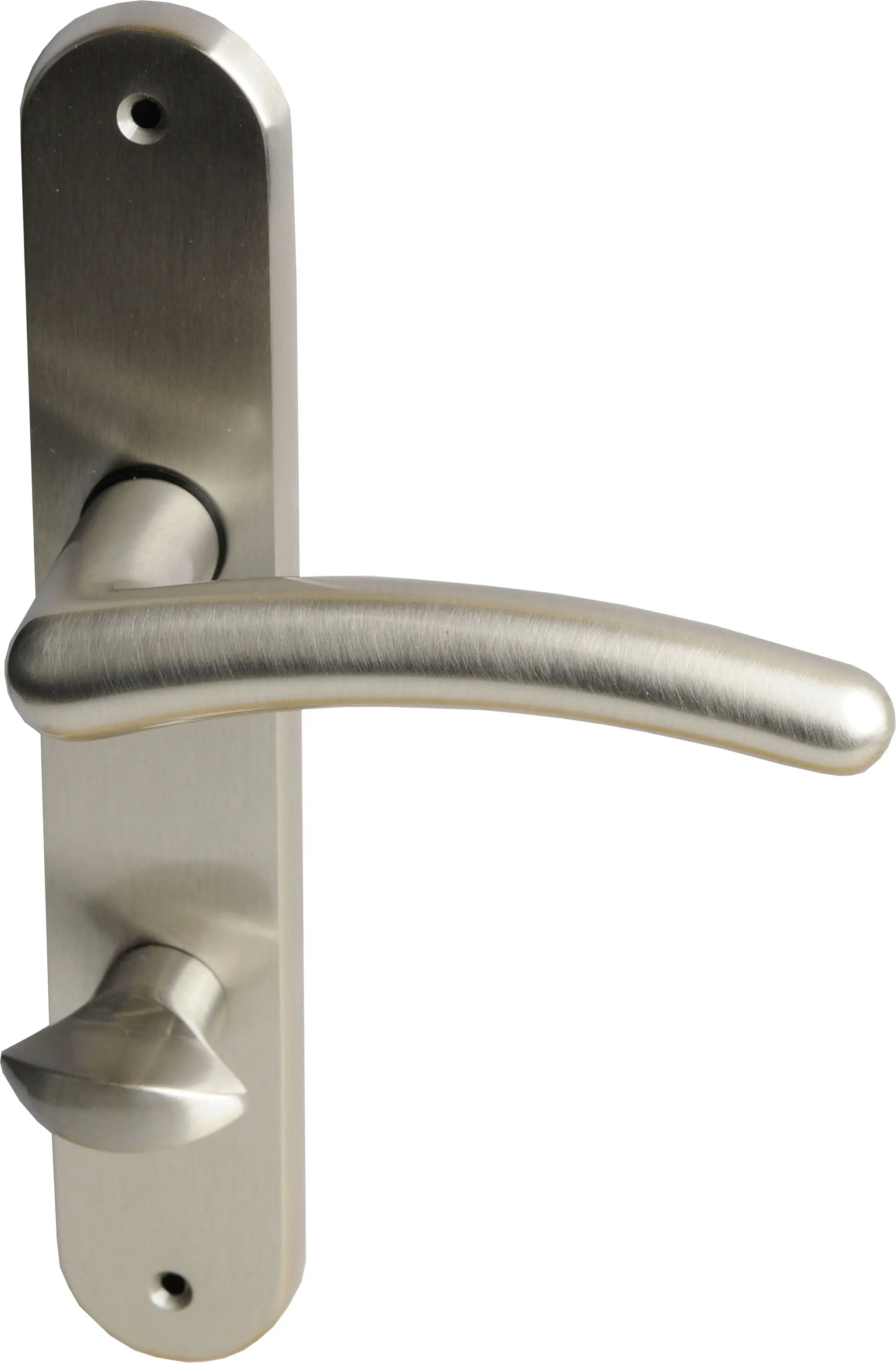 Südmetall WC-Türgriff-Garnitur Langschild Franziska Messing satiniert silber 225 x 40 mm