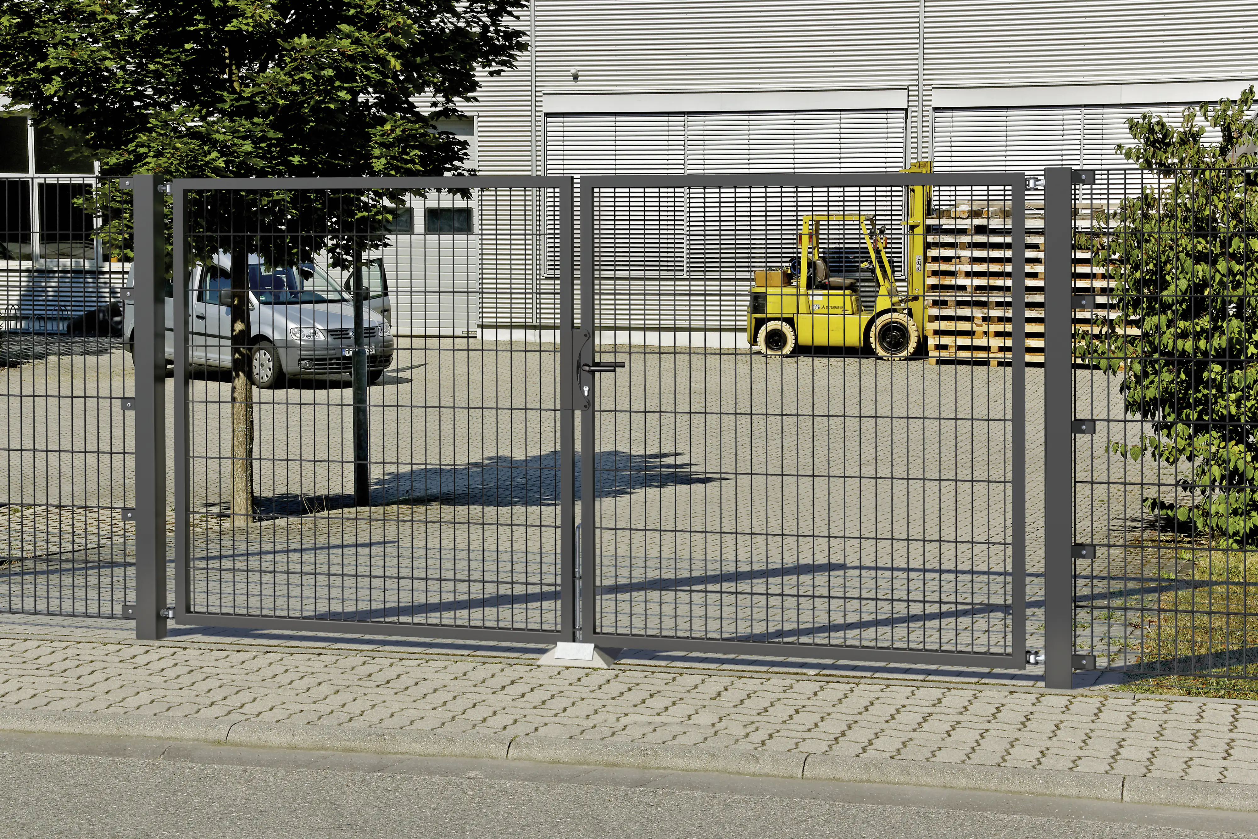 Alberts Stabgitter Doppeltor Flexo 300 x 80 cm 6/5/6 anthrazit zE