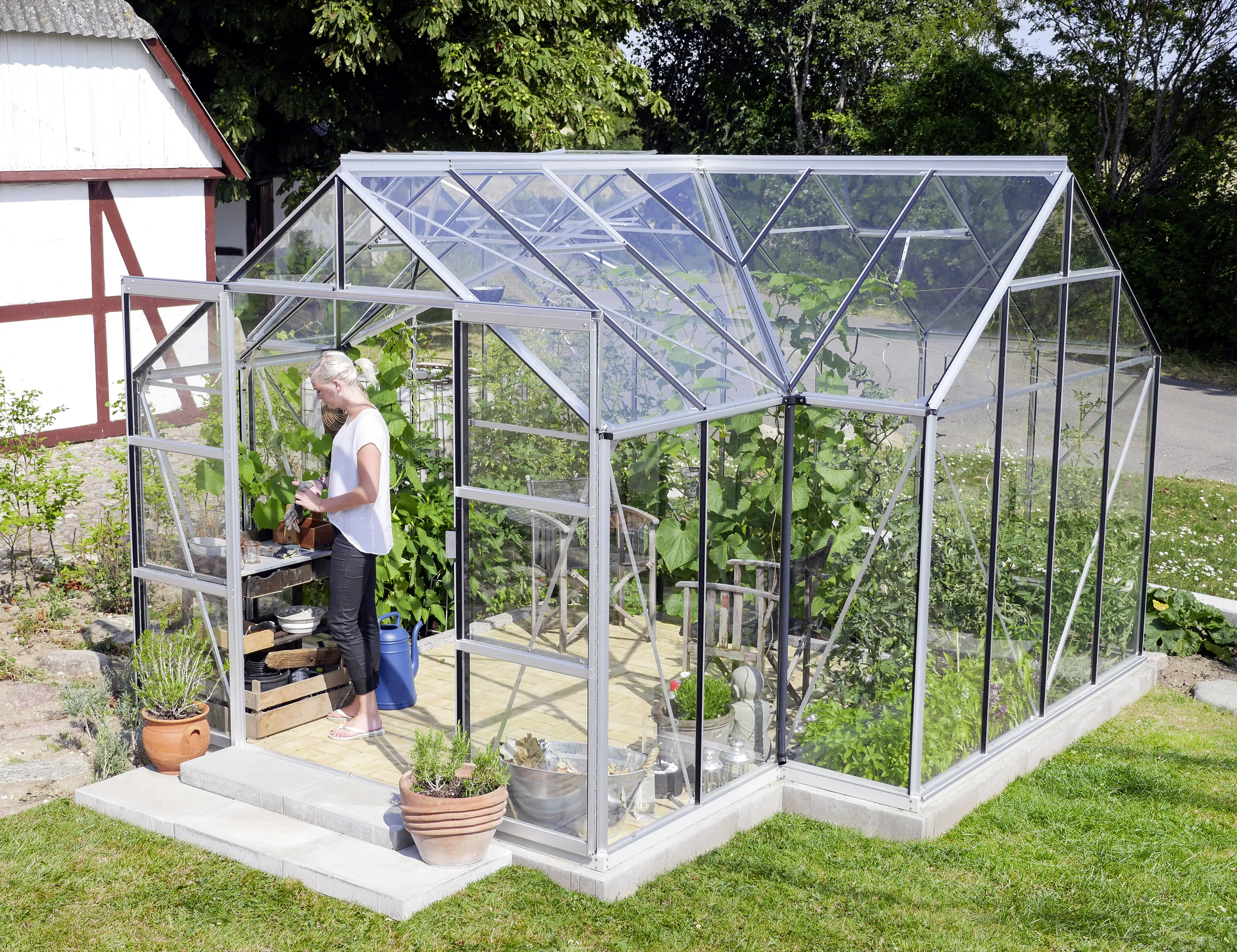4005717203887_2605386 Vitavia Gewächshaus Sirona 13000 381 x 381 cm 3 mm Sicherheitsglas