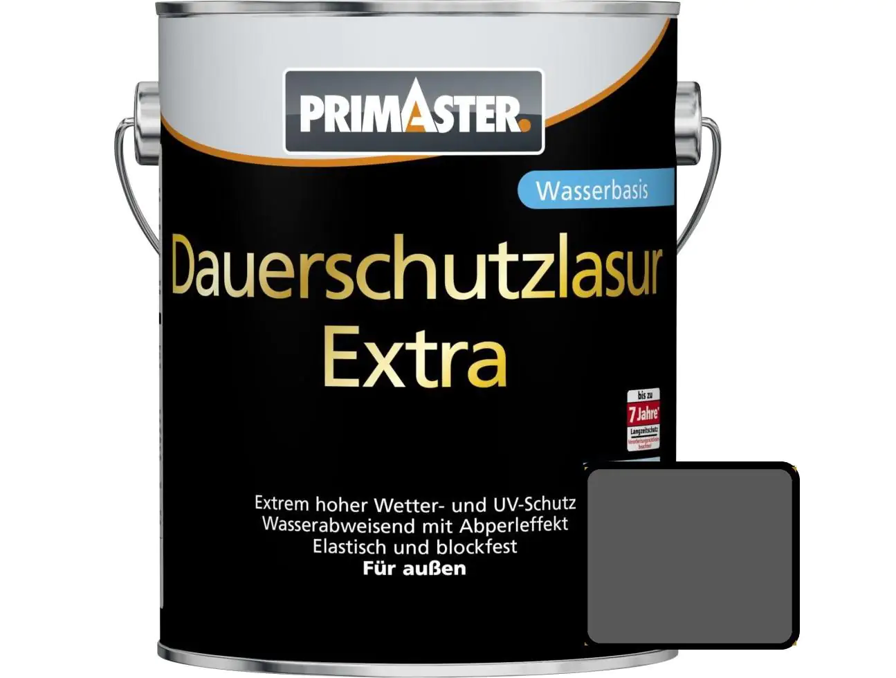 Primaster Dauerschutzlasur Extra 2,5 L anthrazitgrau Primaster Dauerschutzlasur Extra 2,5 L anthrazitgrau