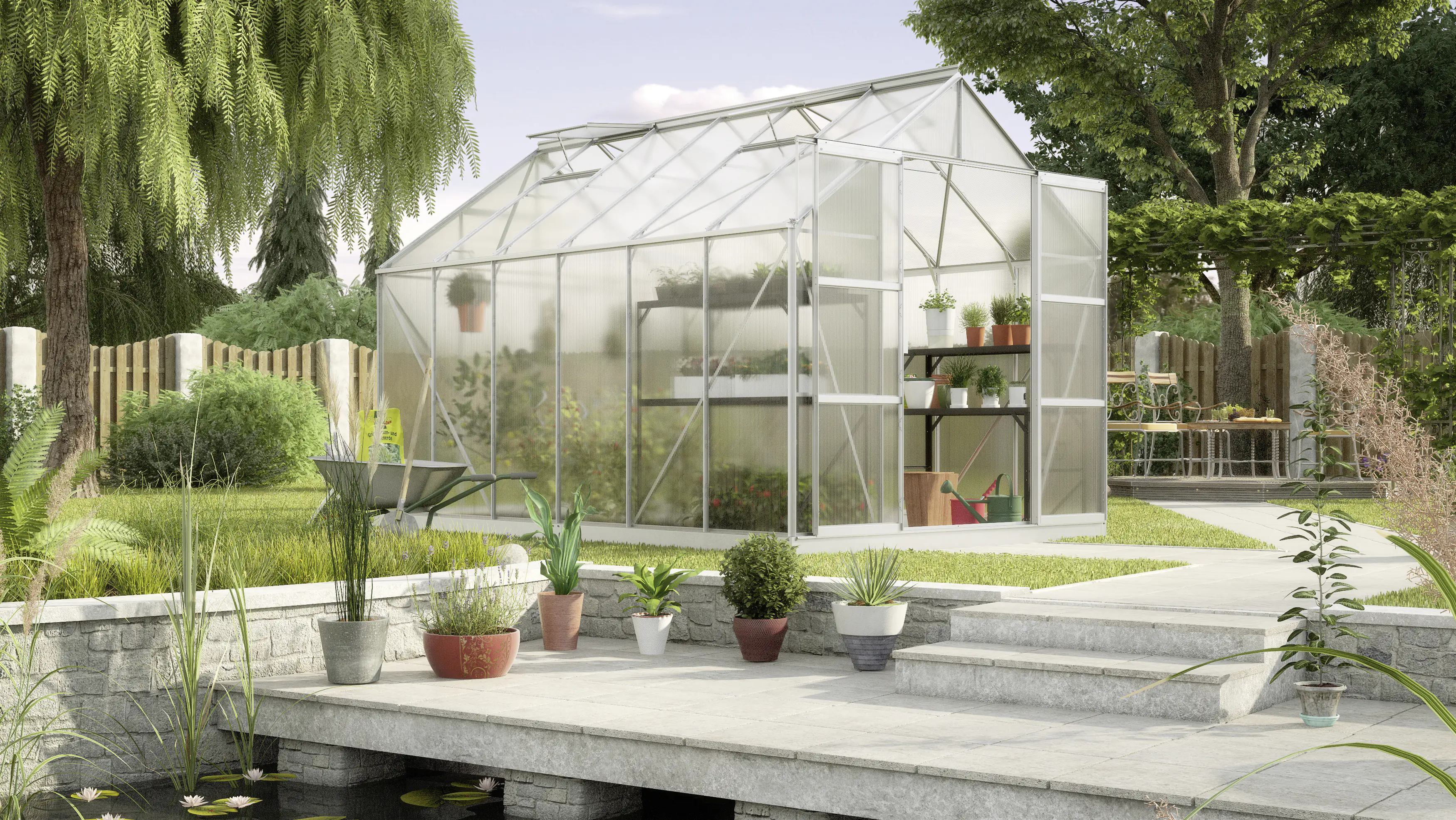 Vitavia Gewächshaus Uranus 9900 254 x 379 cm 4 mm Hohlkammerplatten