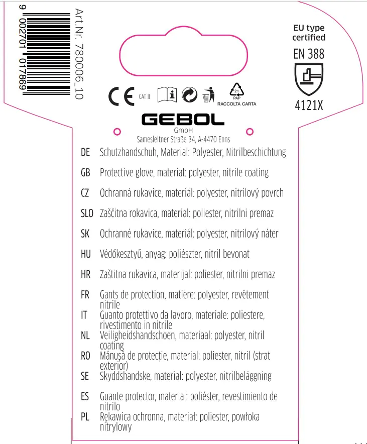 Gebol Handschuh Laurus  