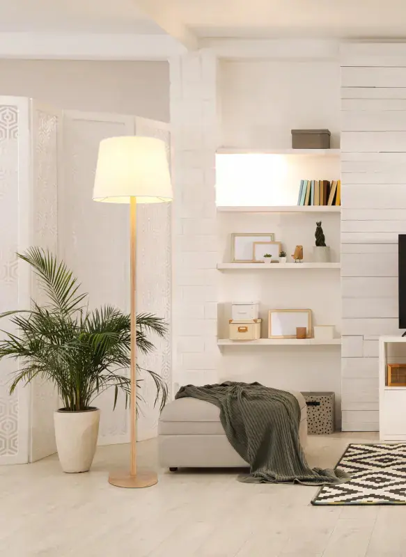 Globo Stehleuchte Joris 151 cm holzoptik