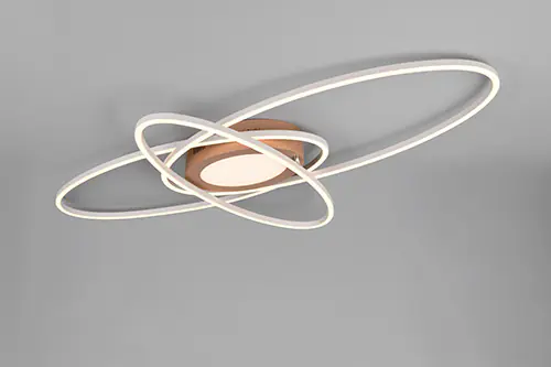 Trio LED-Deckenleuchte Ovine Coffee 104 x 58 cm dimmbar CCT