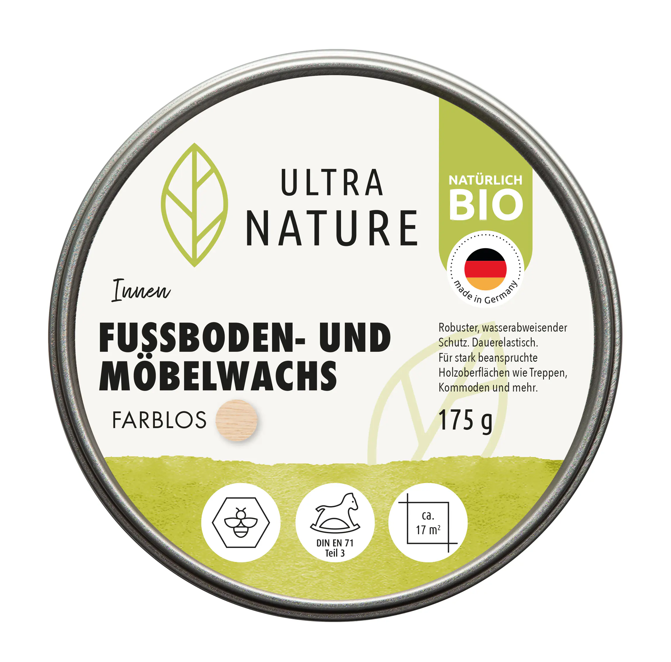 Ultra Nature Fußboden & Möbelwachs 175 g farblos