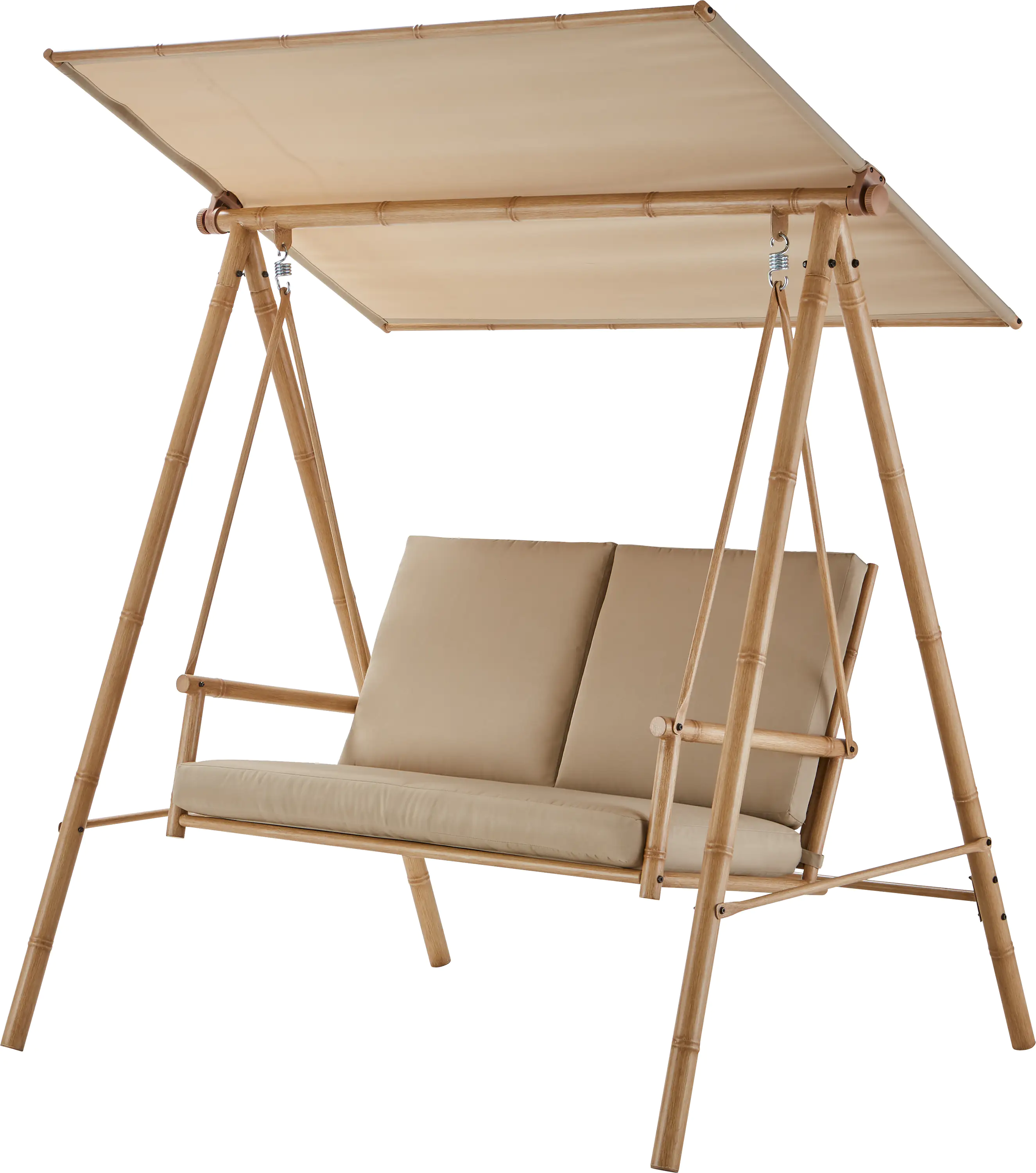 4333692416283_01 Primaster Hollywoodschaukel Bambus 1,63 x 1,26 x 1,69 m