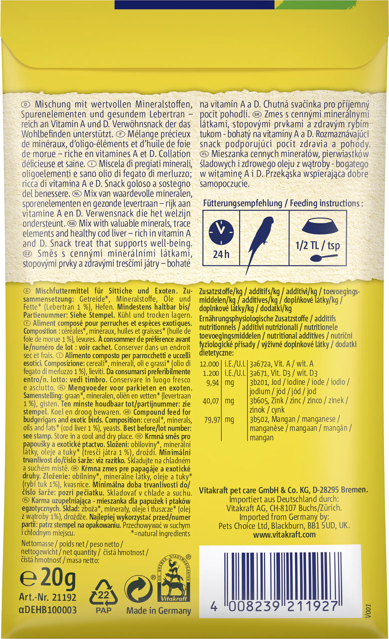 Vitakraft Lebertran Perlen 20 g