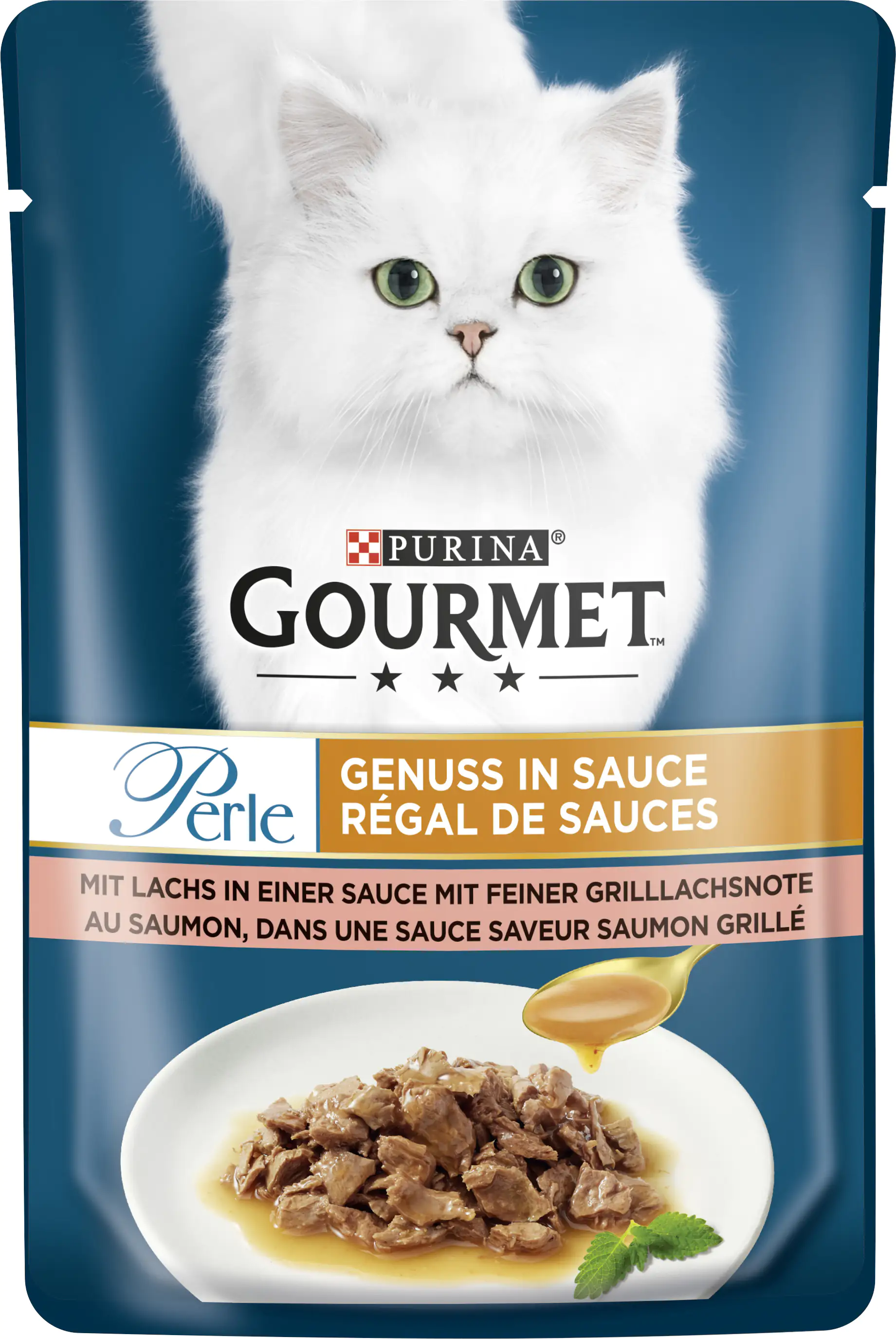 Gourmet Perle Genuss in Sauce mit Lachs 85 g Gourmet Perle Genuss in Sauce mit Lachs 85 g