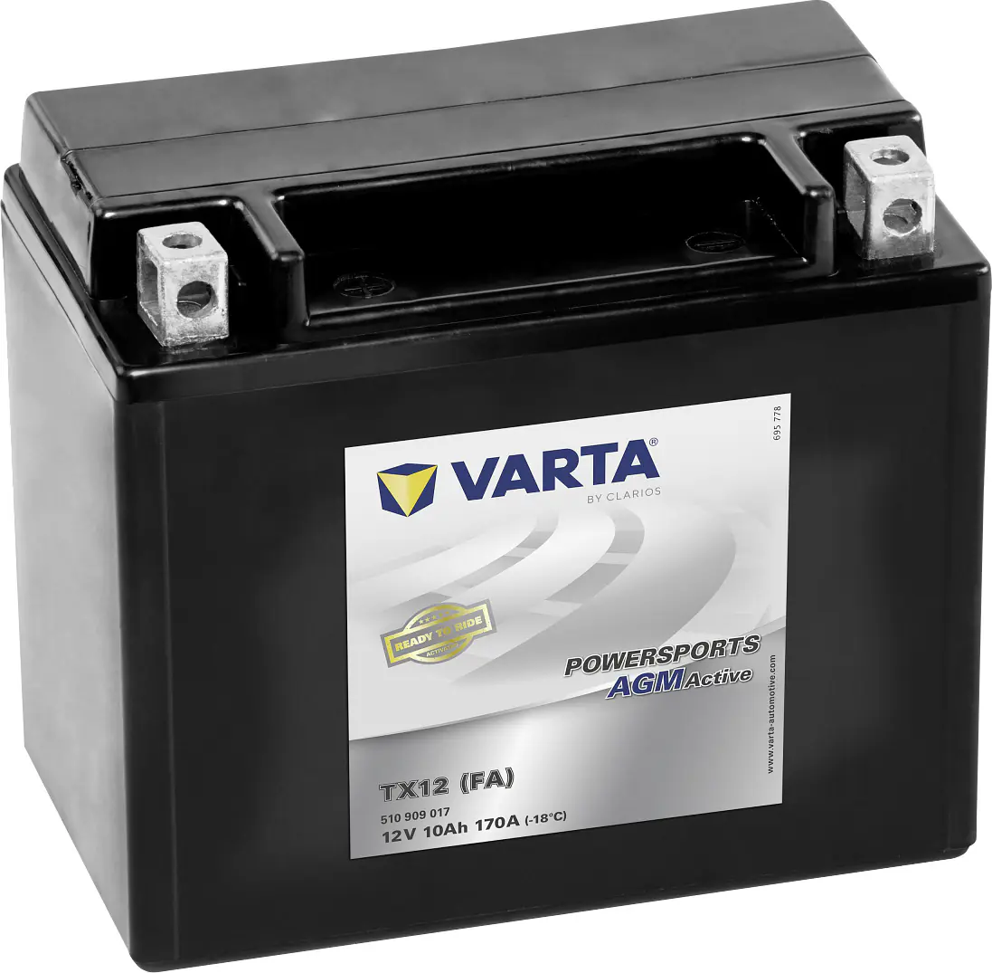 Varta AGM-Motorradbatterie TX12 FA 12V 10Ah 170A