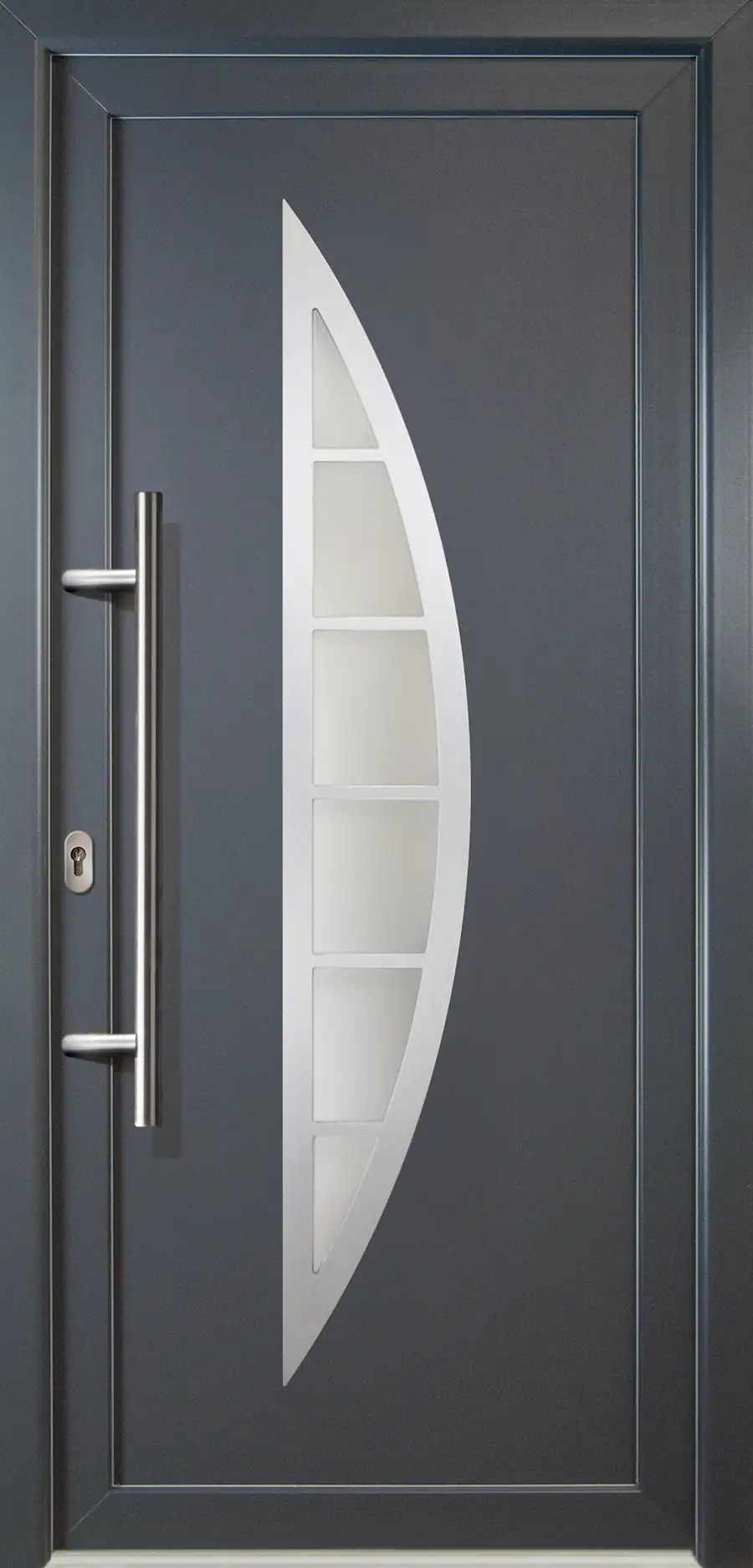 Haustür Signum Exclusiv PVC Modell 28 98 x 200 cm, DIN links, titan