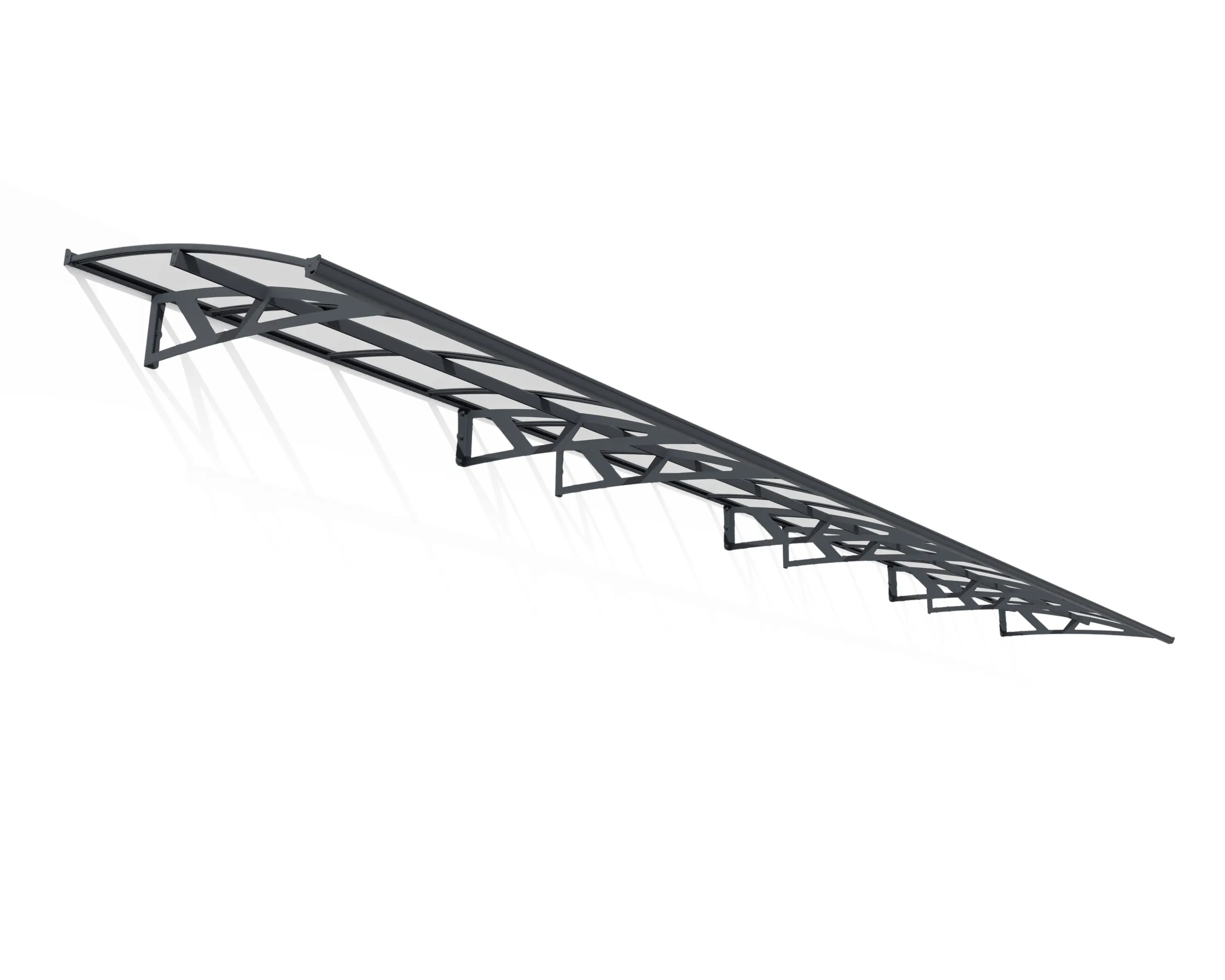 Canopia Vordach Amsterdam 8920 Grau Alu 892 x 139 cm