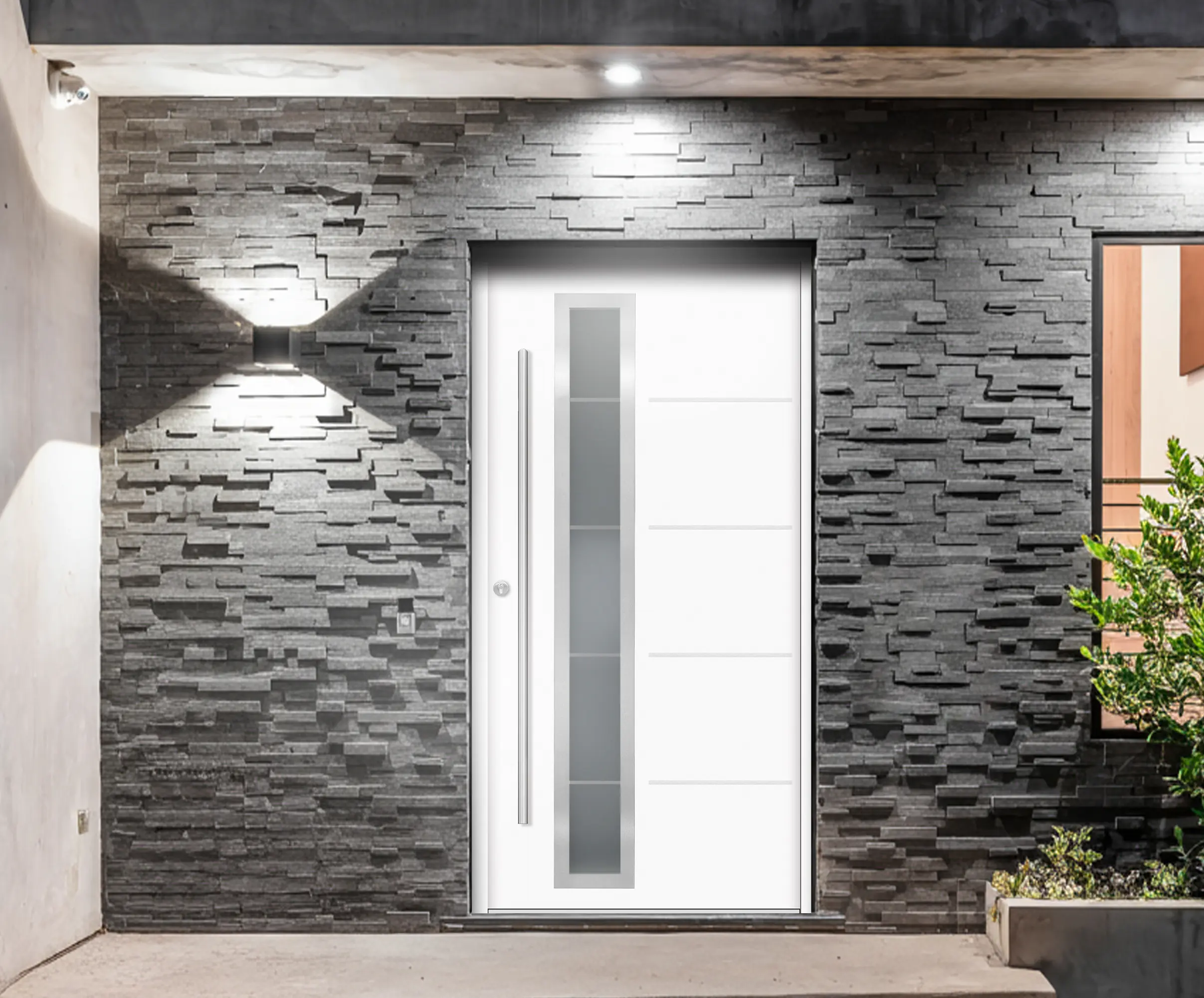 Splendoor Haustür Passivedoor Premium B06 Weiß DIN Links 110 x 210 cm