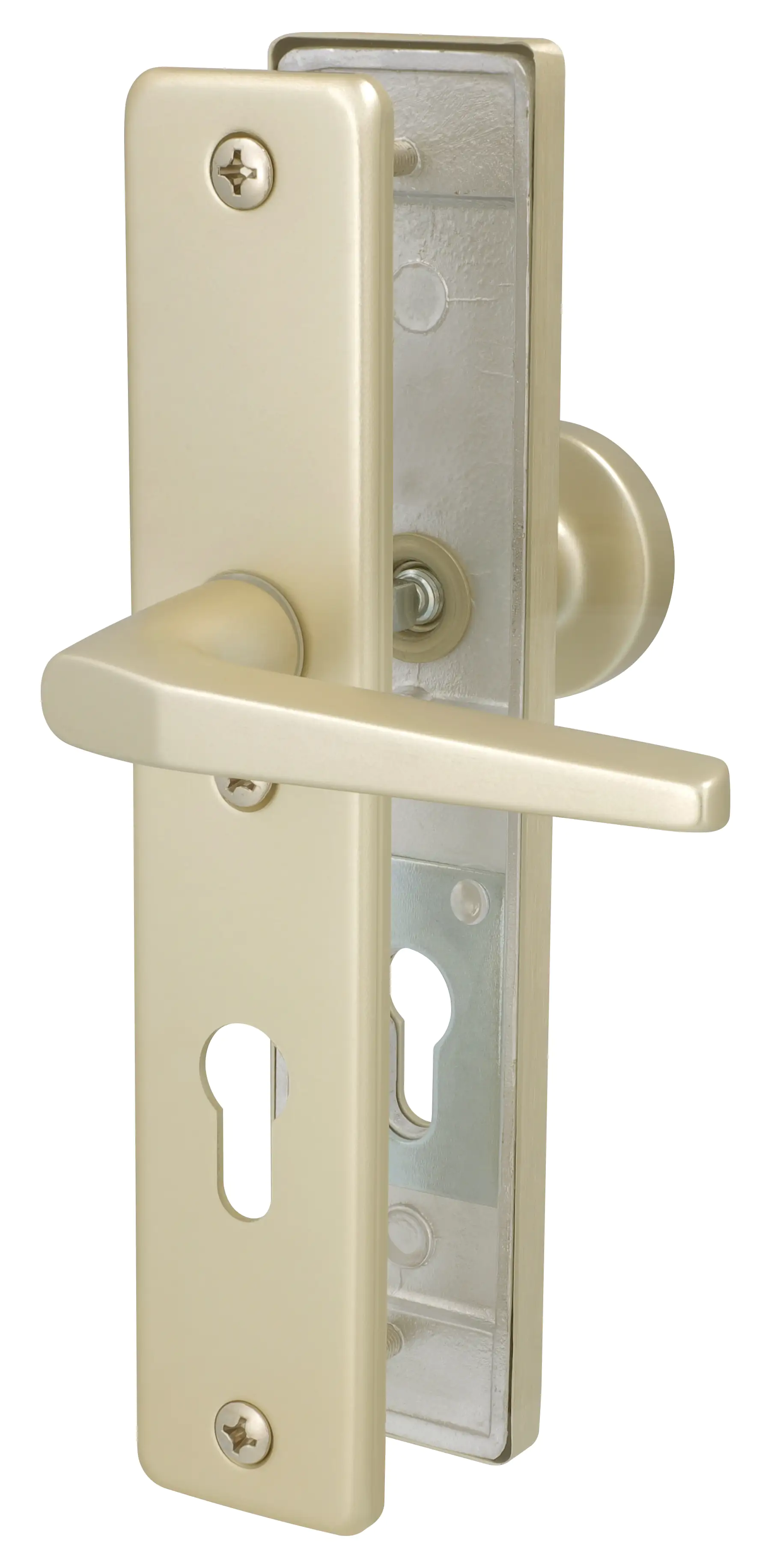 Alpertec Schutzbeschlag Tira Drücker/Knopf Aluminium neusilber 72 mm Alpertec Schutzbeschlag Tira Drücker/Knopf Aluminium neusilber 72 mm