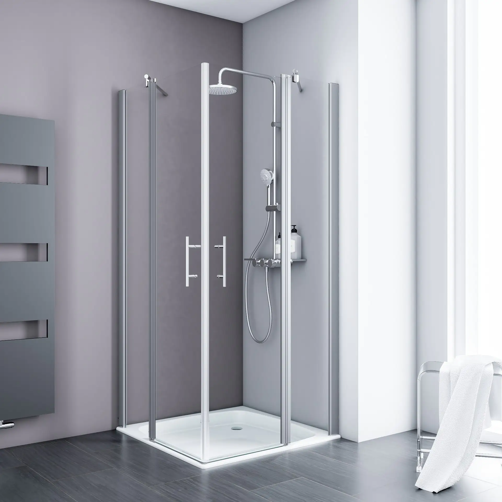 4060991037689_1 Schulte Eckeinstieg Drehtür 90 x 90 x 192 cm Alexa Style 2.0