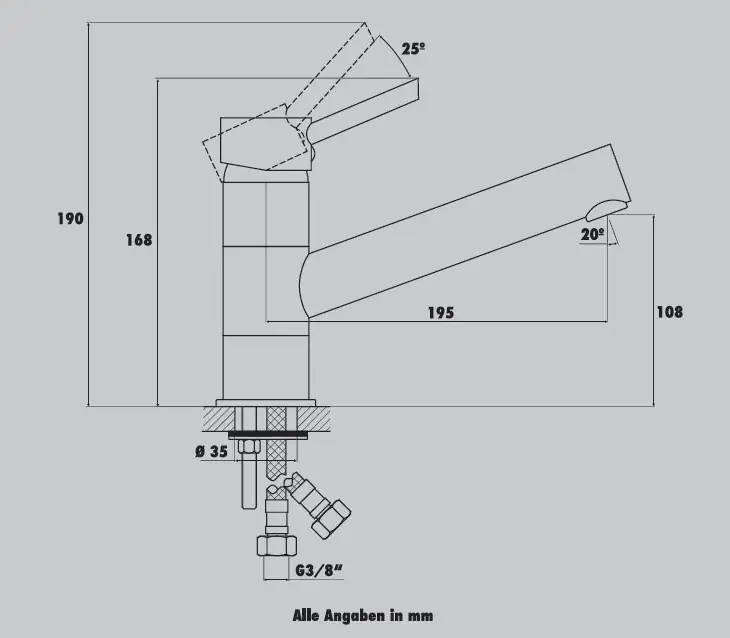 Primaster Küchenarmatur Madrid verchromt Primaster Küchenarmatur Madrid verchromt