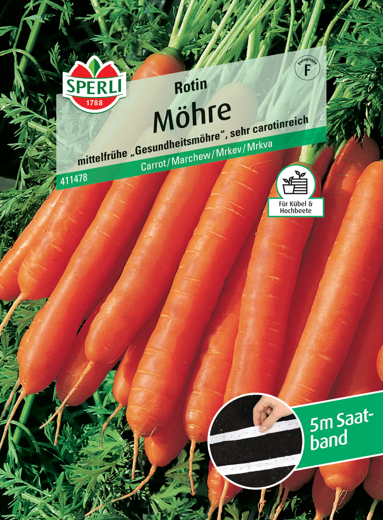 Sperli Möhre Rotin Saatband