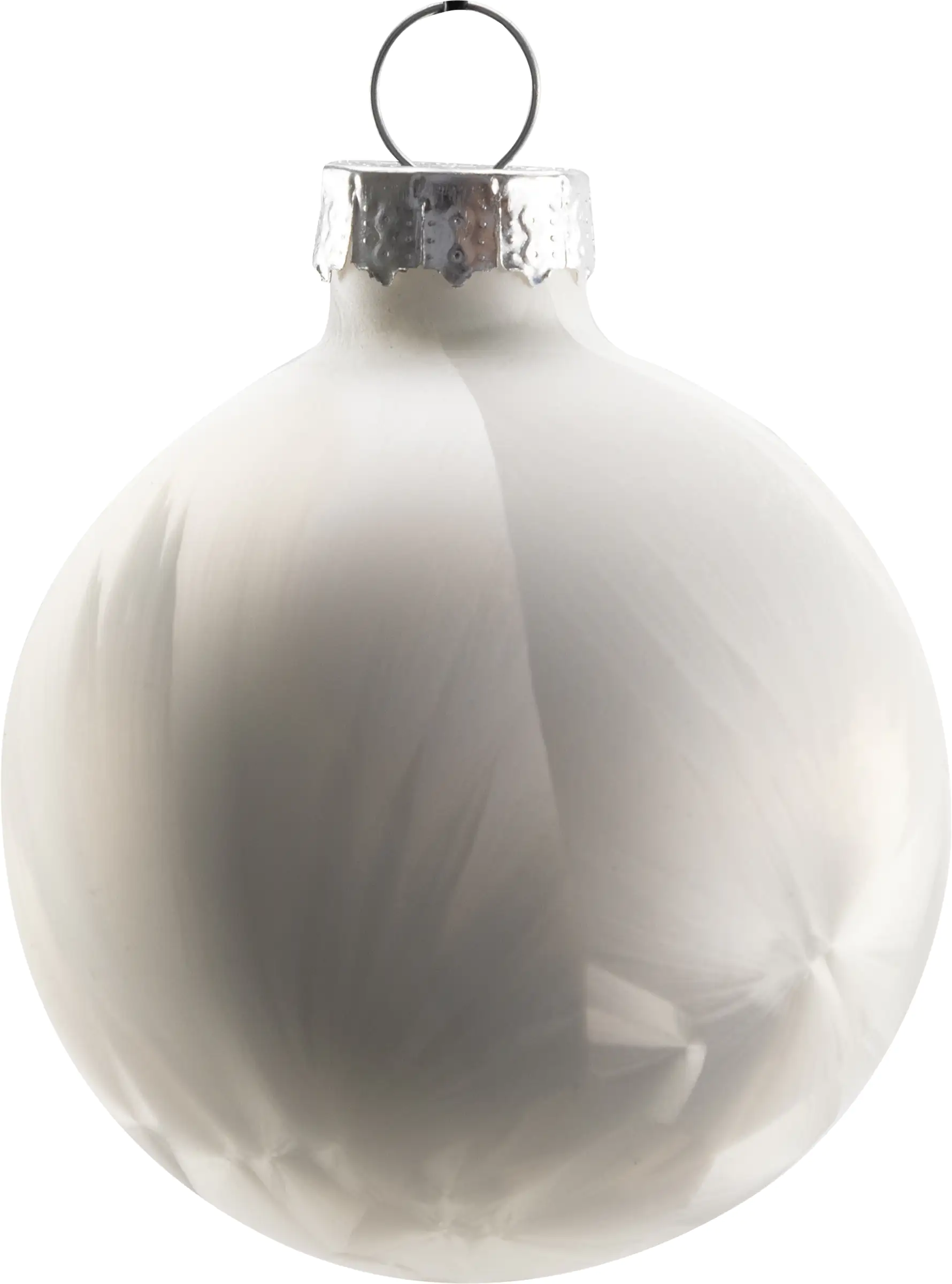 4333692536882_04 TrendLine Weihnachtskugeln aus Glas Ø 6 cm weiß-silber-nachtblau 20 Stück