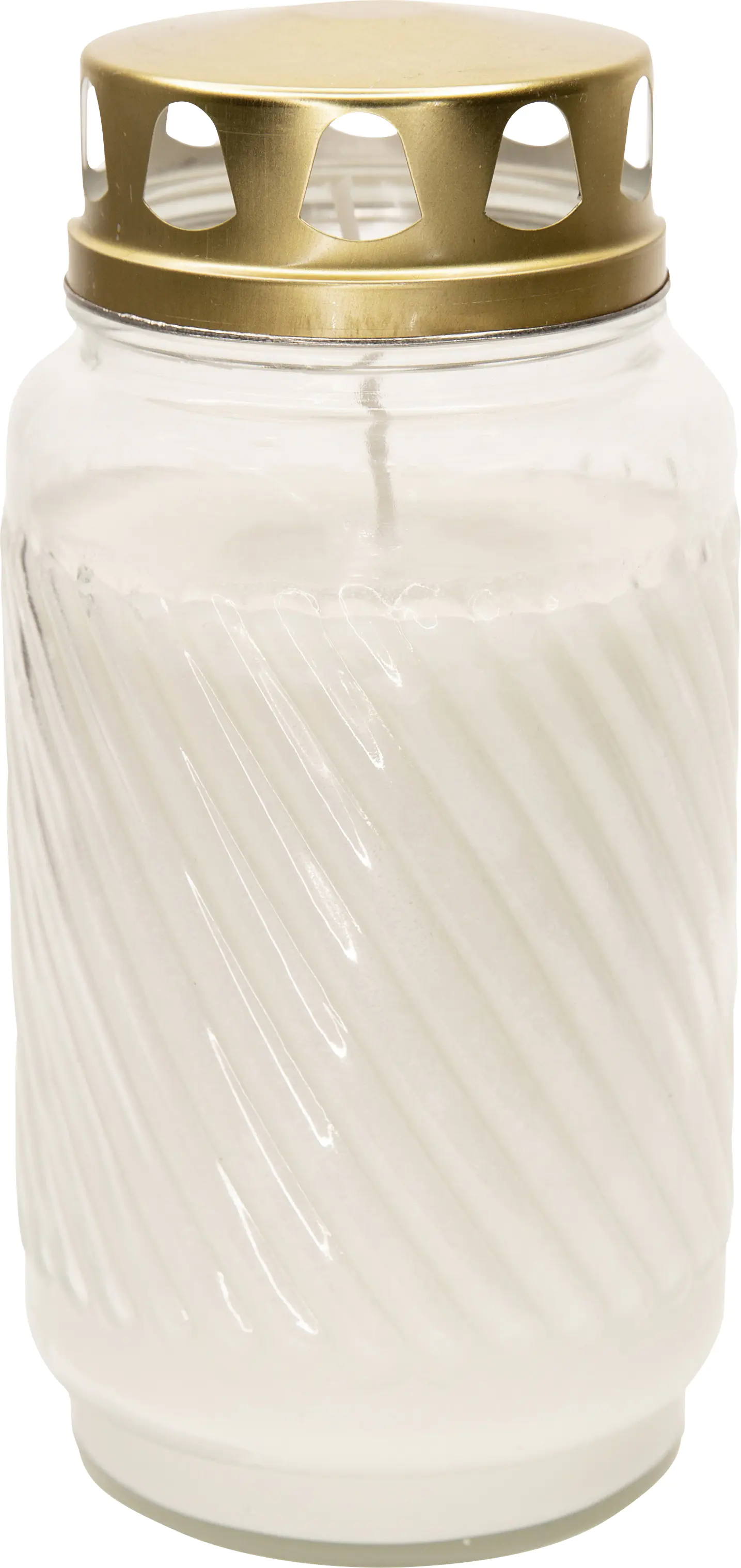 Bolsius Grablicht mit Deckel 17 cm weiß