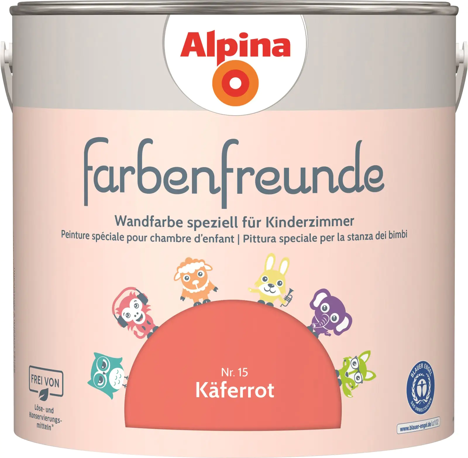Alpina Farbenfreunde Wandfarbe Nr. 15 käferrot 2,5 L matt Alpina Farbenfreunde Wandfarbe Nr. 15 käferrot 2,5 L matt