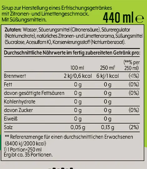 Sodastream Sirup 7 up free ohne Zucker 440 ml