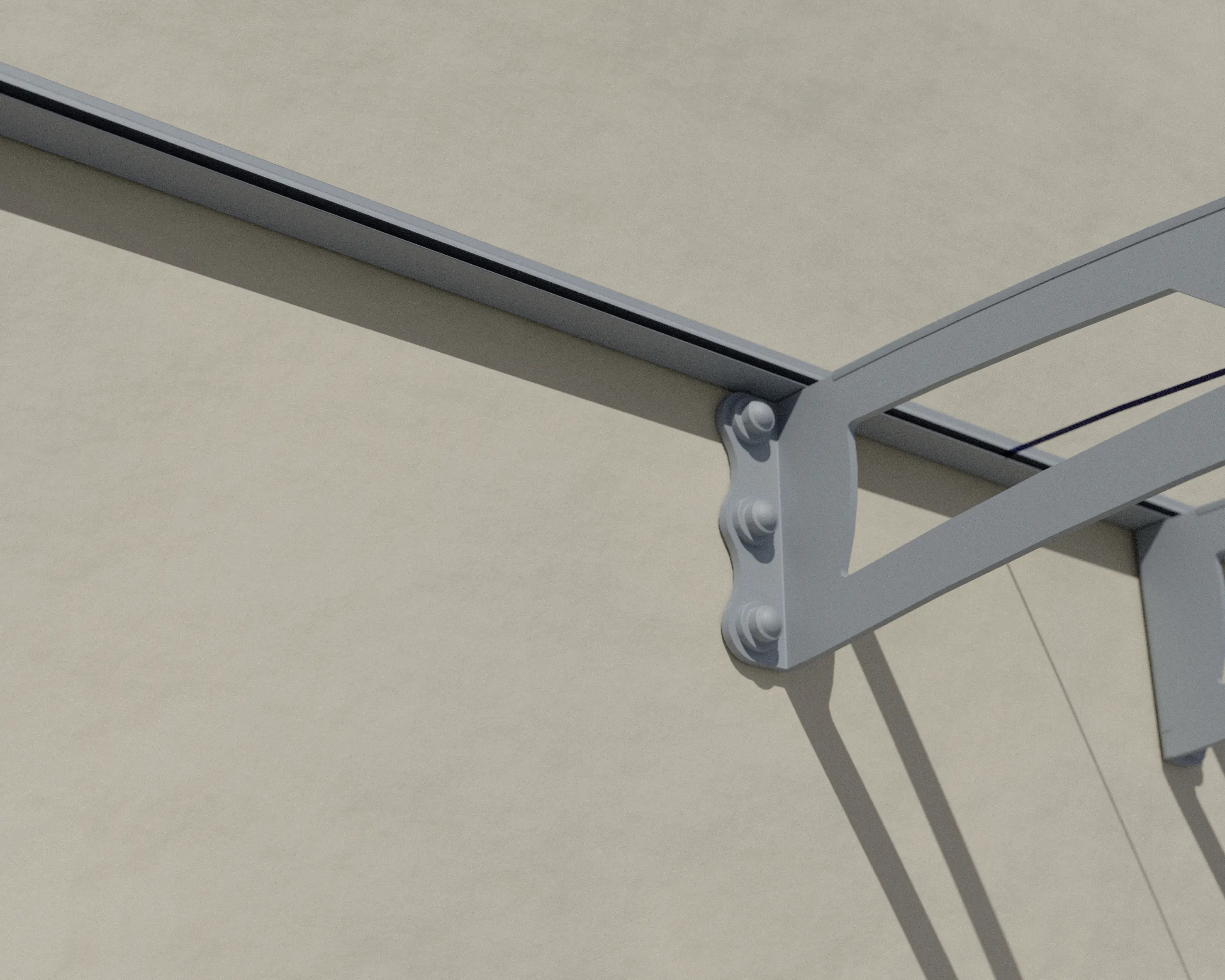 Canopia Vordach Aquila 1500 Hellgrau Alu 151 x 92 cm