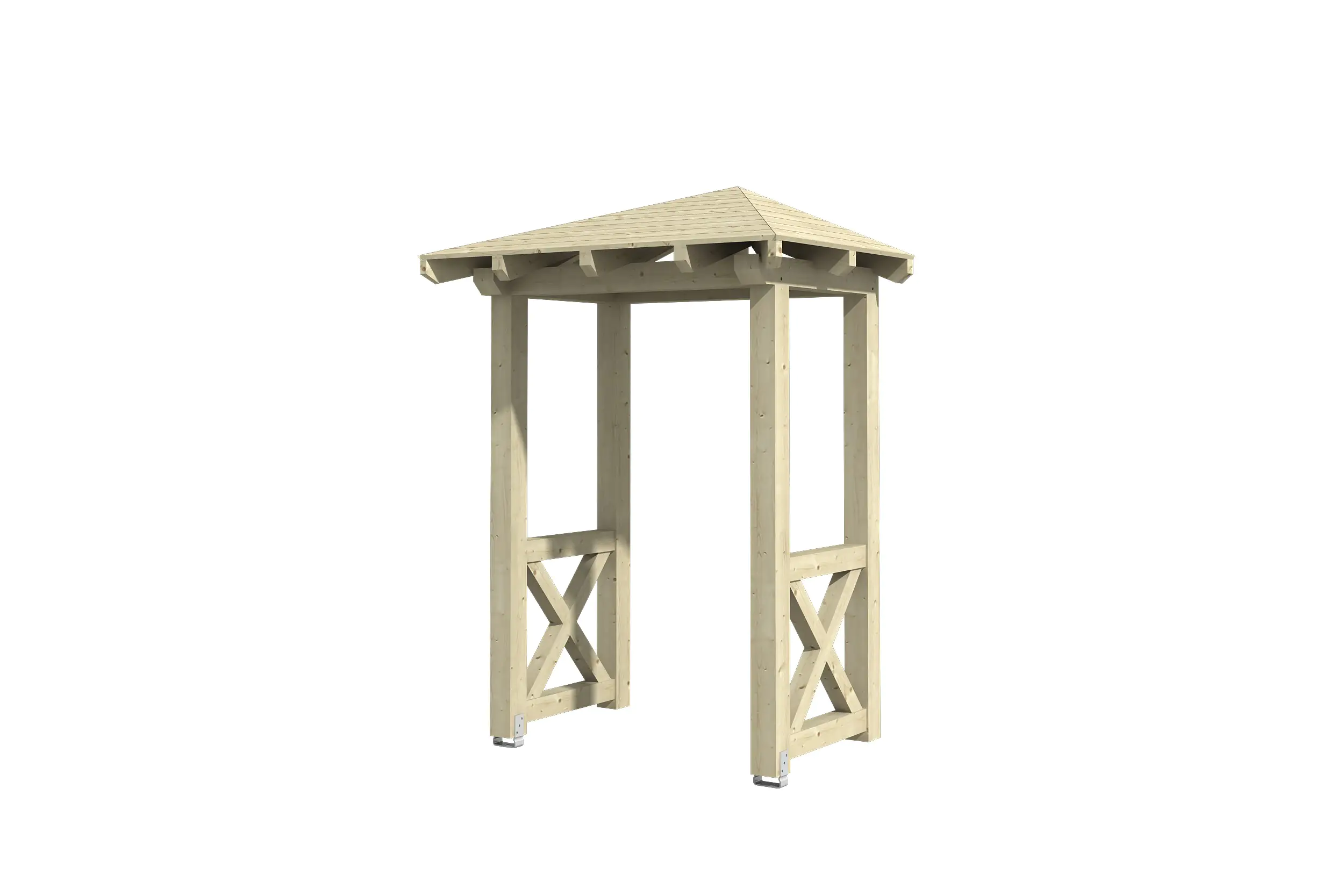 4018211206445 SKAN HOLZ Vordach Wesel Typ 4 188 x 126 cm, natur