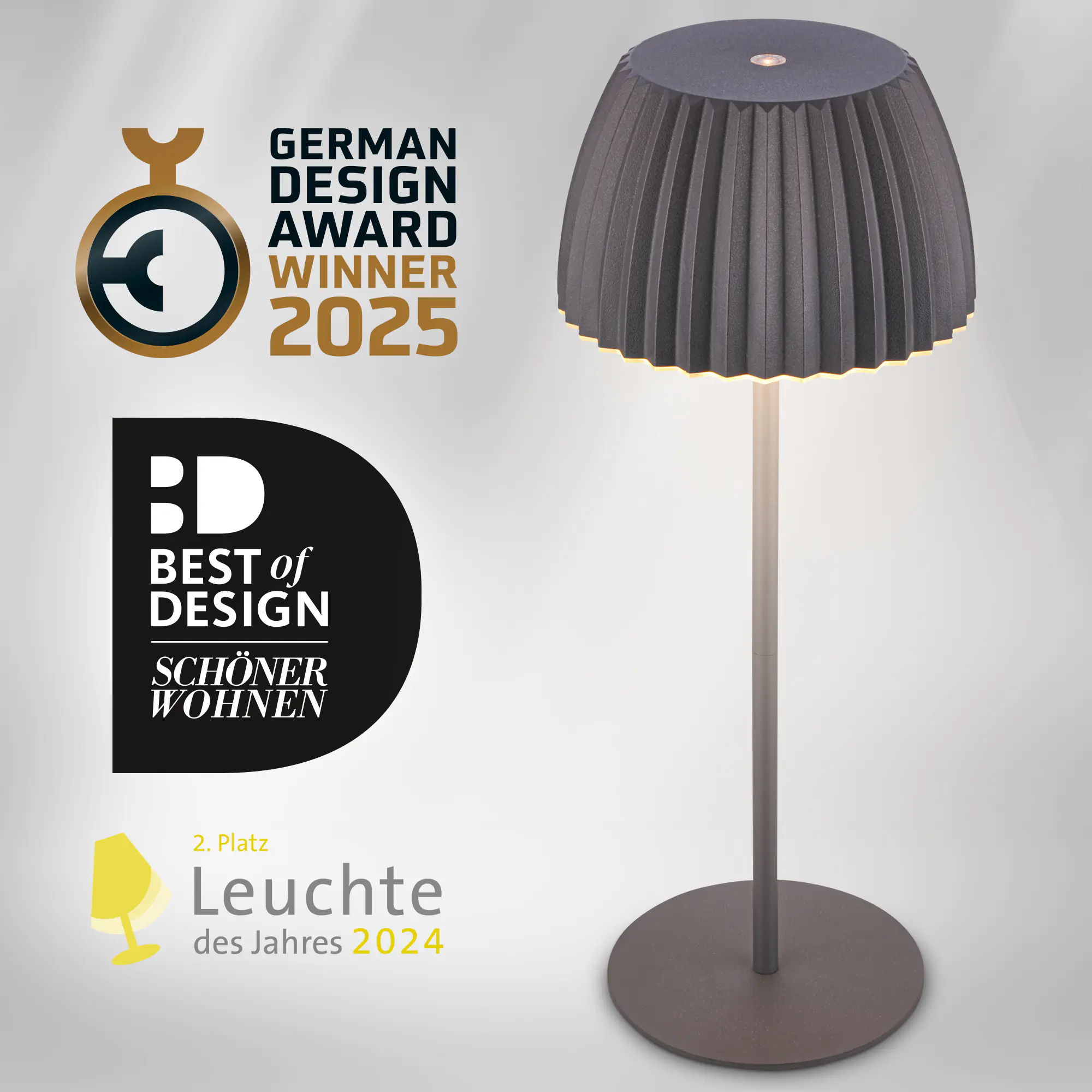 Briloner LED-Tischleuchte Riffle mit Akku anthrazit dimmbar