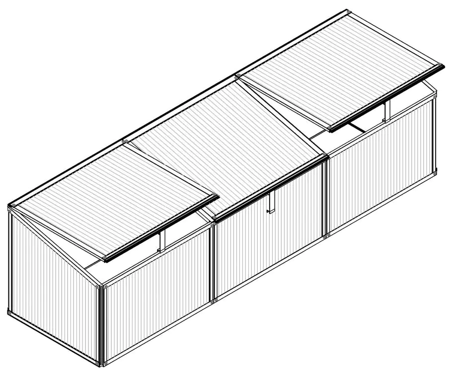 Vitavia Frühbeet Gaia 3X 53 x 180 cm inkl. 3 Dachfenstern Vitavia Frühbeet Gaia 3X 53 x 180 cm inkl. 3 Dachfenstern
