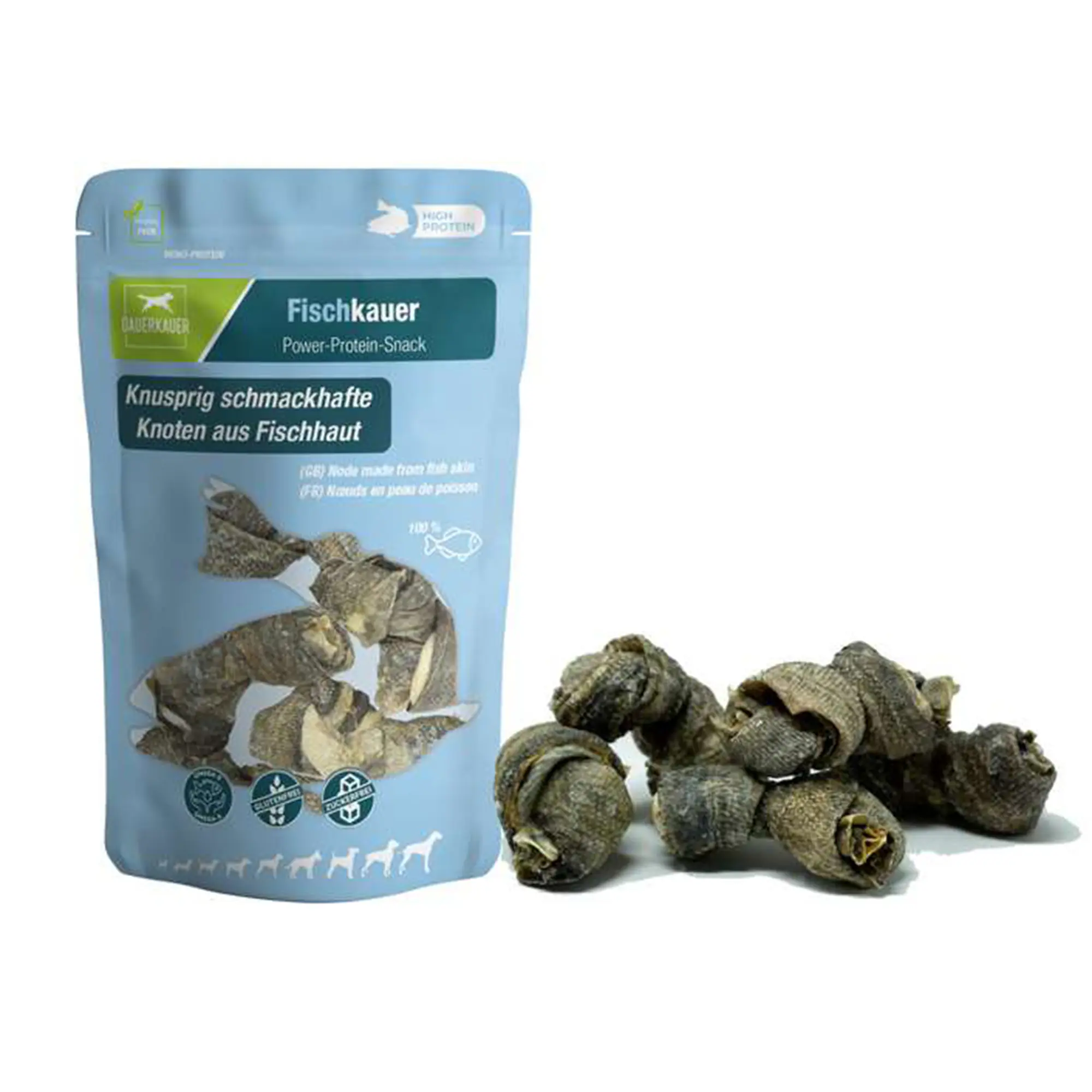 Wolters Hundeleckerli Dauerkauer Knoten aus 100 % Fischhaut 5 Stück 70 g