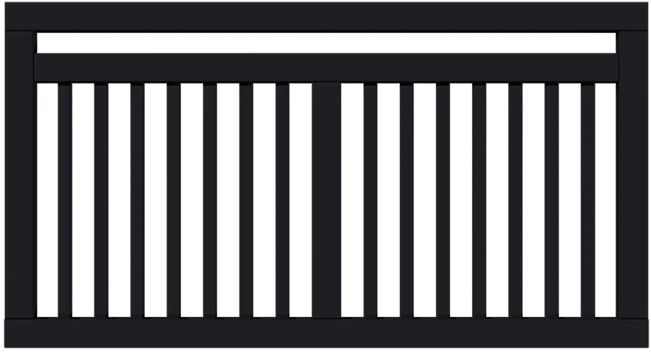 Plus Zaun Linea 150 x 80 cm RAL 9005 Schwarz