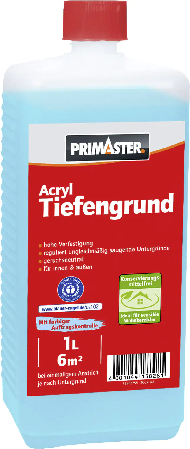 4001044138281 Primaster Acryl Tiefengrund konservierungsmittelfrei 1 L