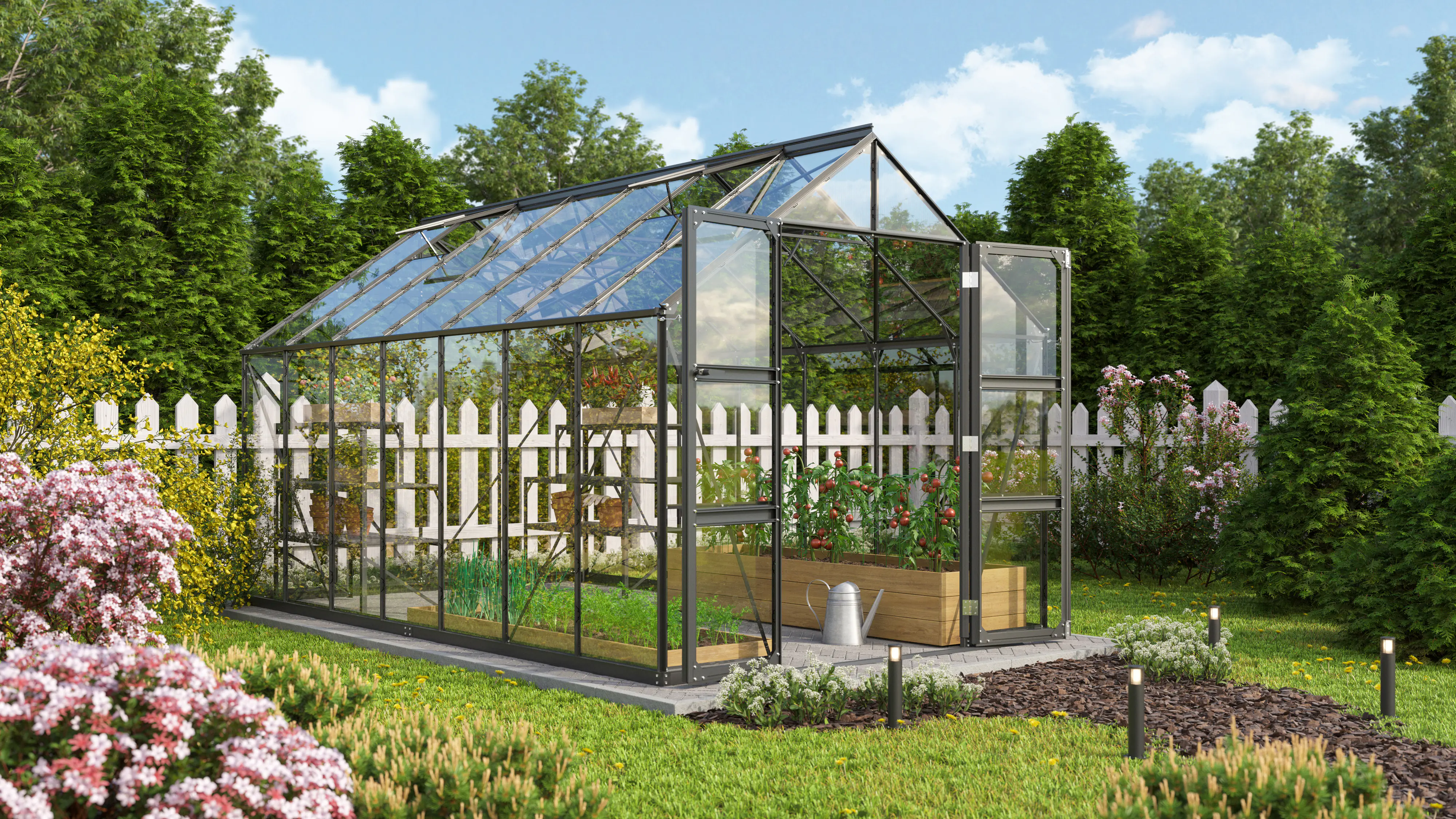 Vitavia Gewächshaus Domus 11500 257 x 448 cm 3 mm Sicherheitsglas Vitavia Gewächshaus Domus 11500 257 x 448 cm 3 mm Sicherheitsglas