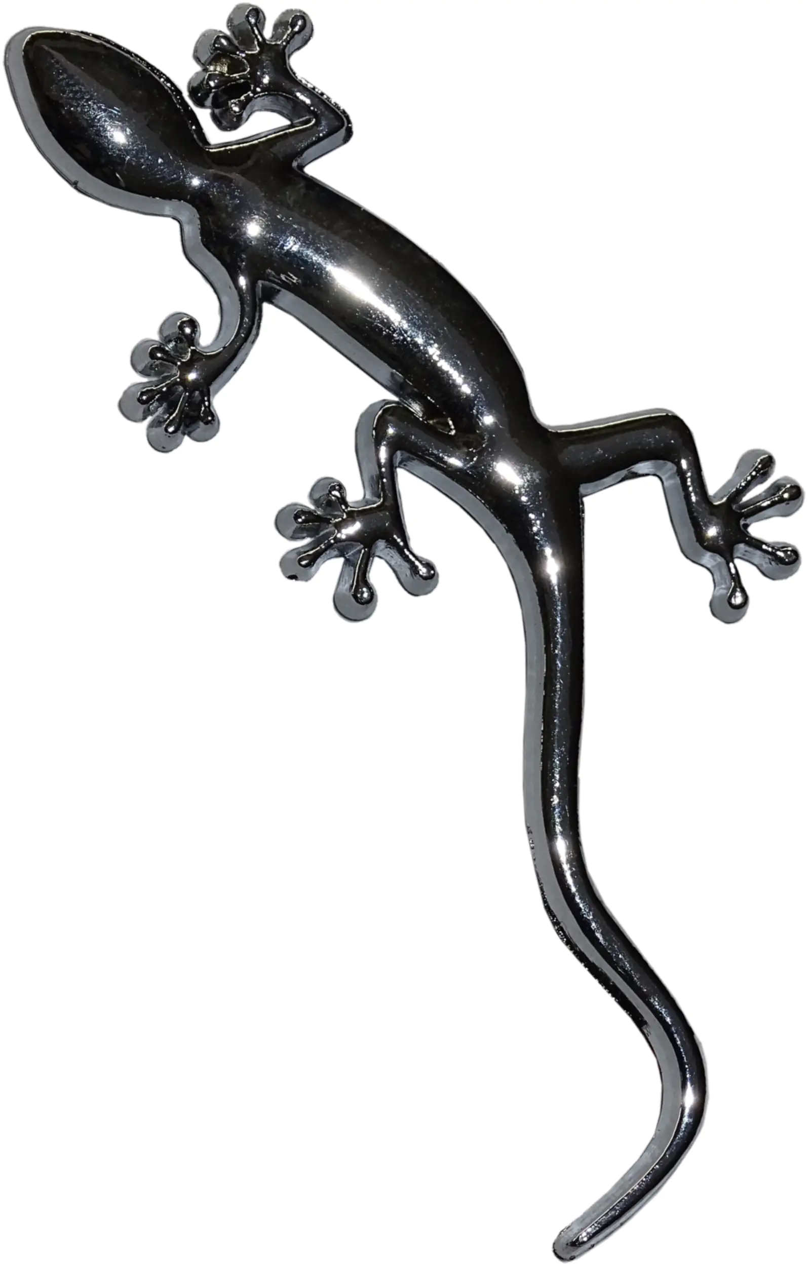 Hermann Schütz Relief-Chrome-Tattoo Gecko chrome 80x35mm