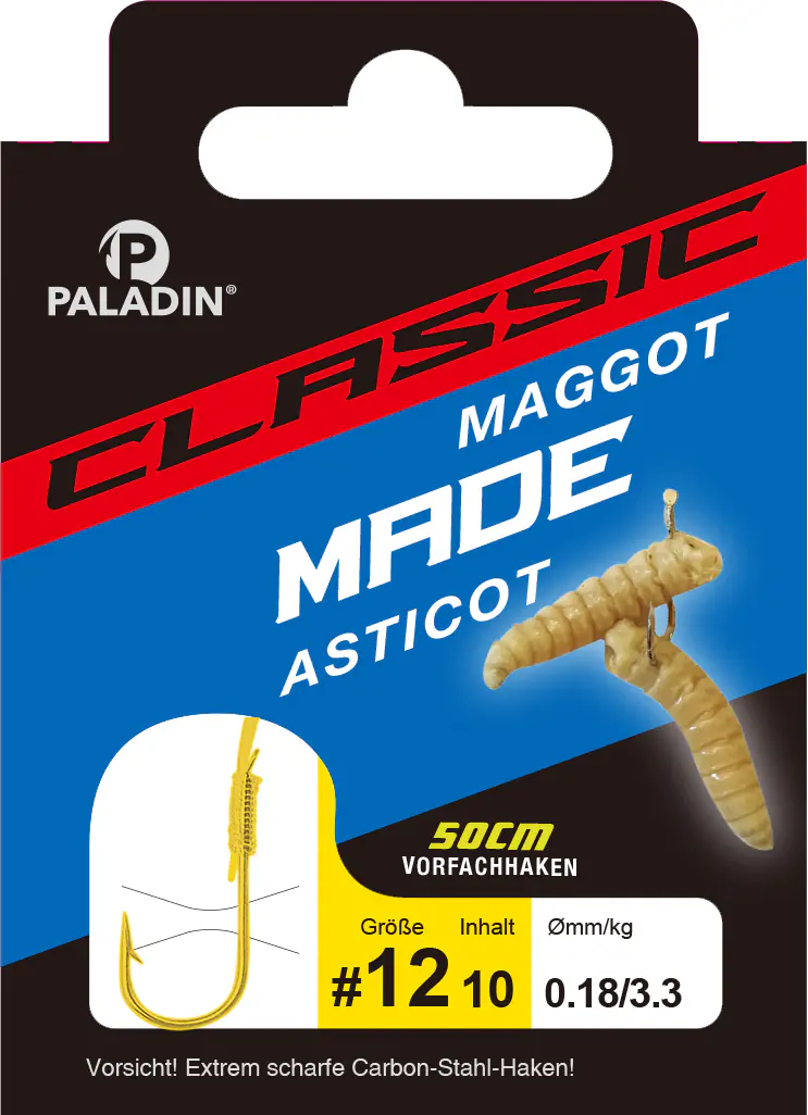 Paladin Madenhaken gebunden Größe 14 - 50 cm 10 Stück gold