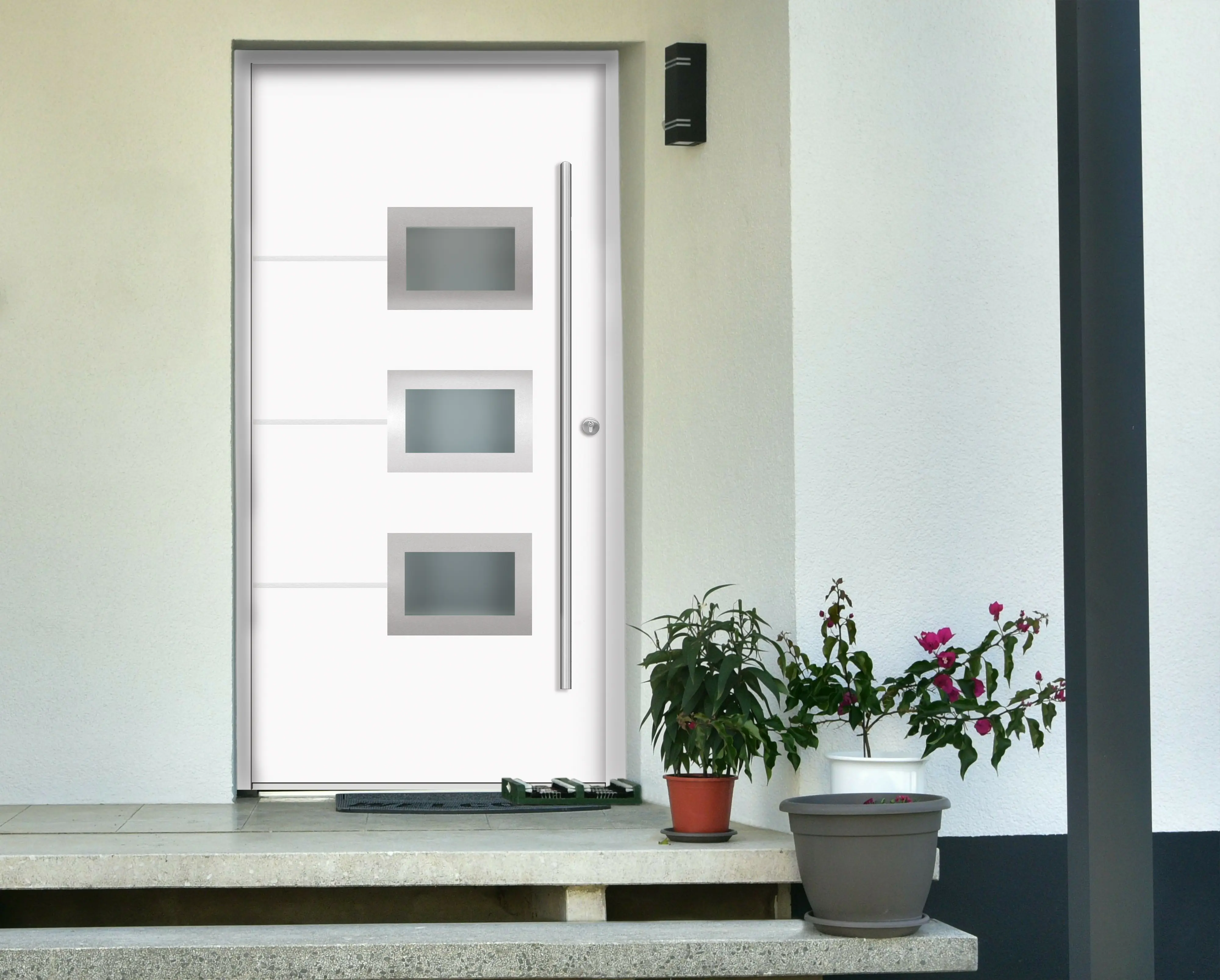 Splendoor Haustür Passivedoor Premium B03 Weiß DIN Rechts 110 x 210 cm