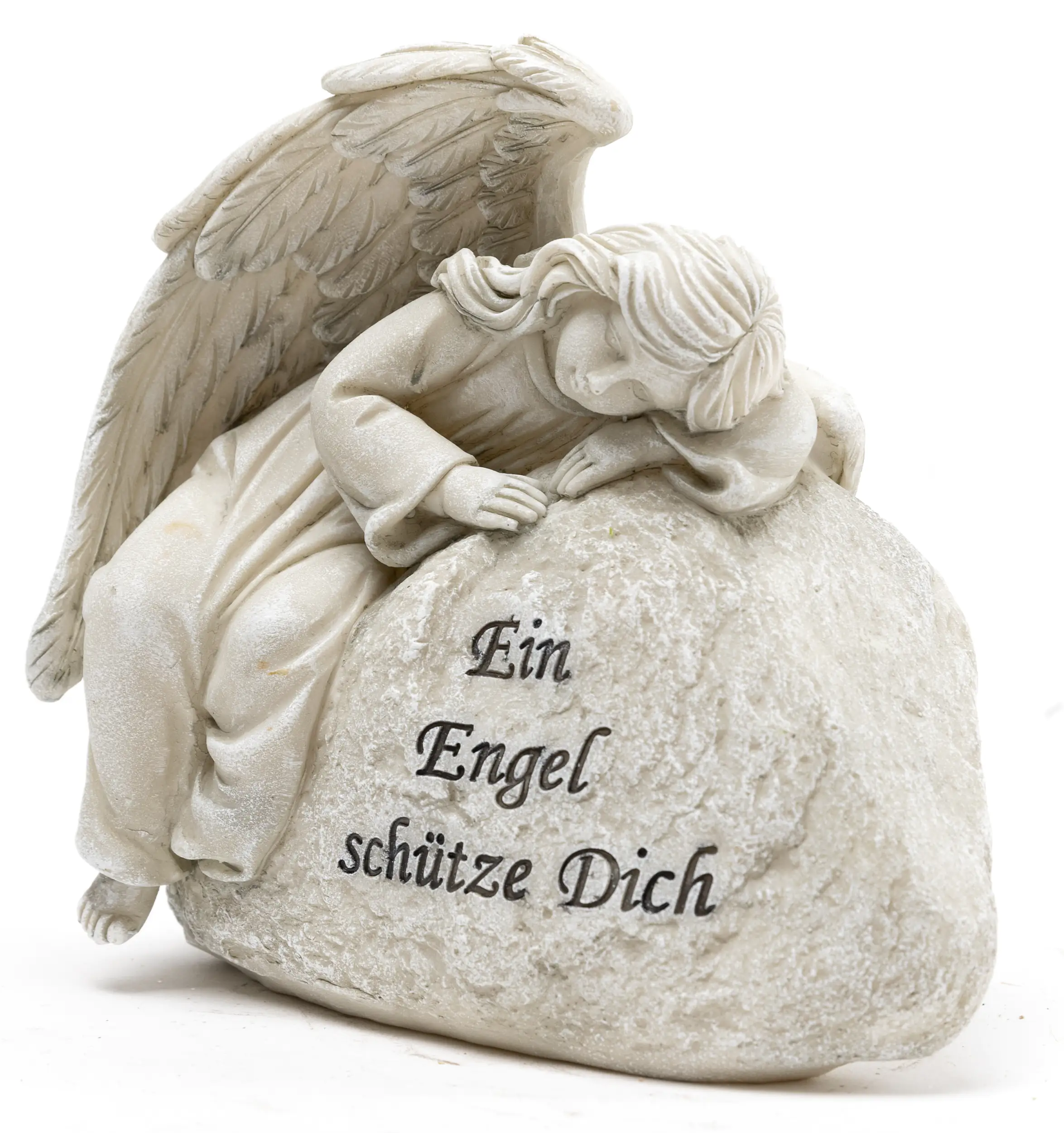 TrendLine Figur Engel 16,5 x 15 cm grau