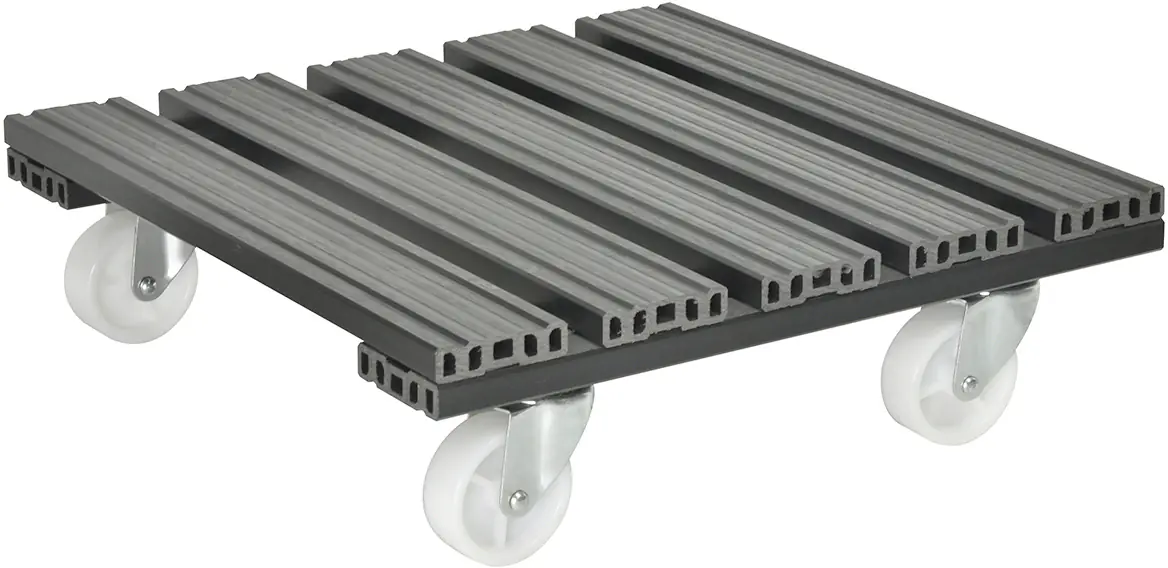 WAGNER Pflanzenroller WPC eckig 38,5 x 38,5 cm Tragkraft bis max. 120 kg