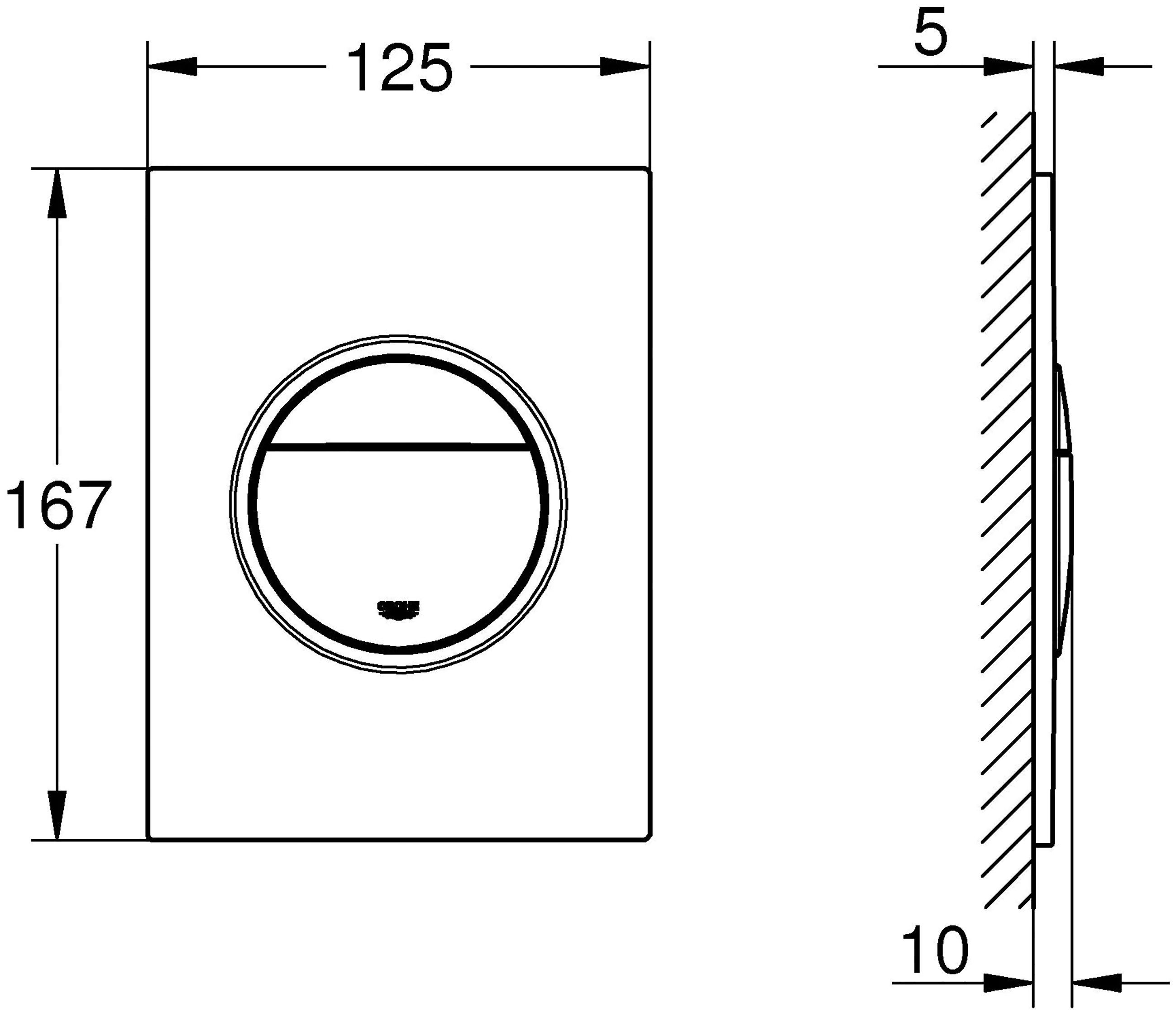 Grohe Nova Cosmopolitan S Abdeckplatte 13 x 17 cm chrom