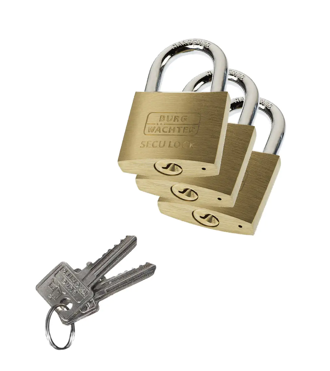 Burg Wächter Vorhängeschloss Trio 20.0 x 22.0 mm - 3 Stück